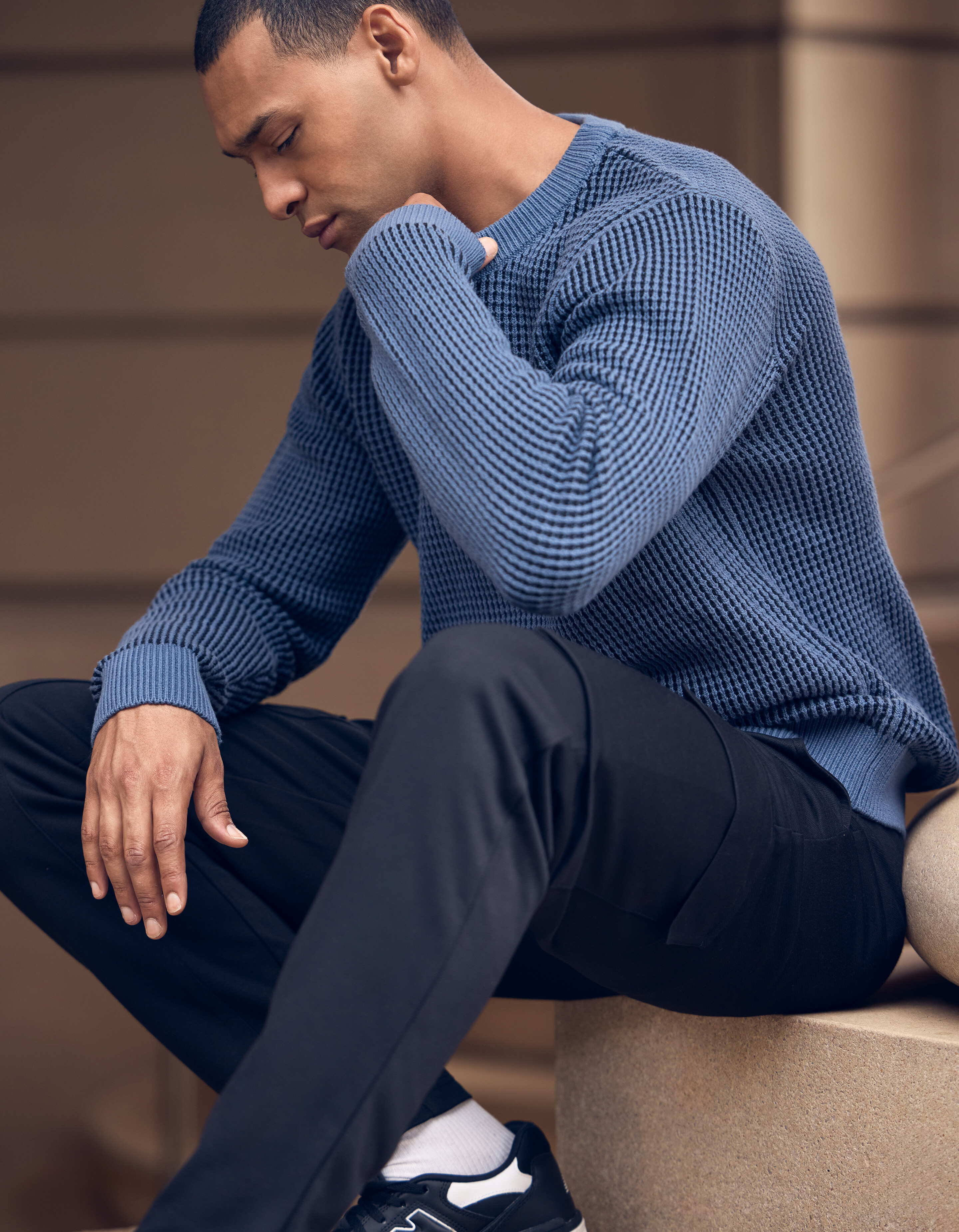 Tapered Fit Cargo Broek Zwart SHOEBY MEN