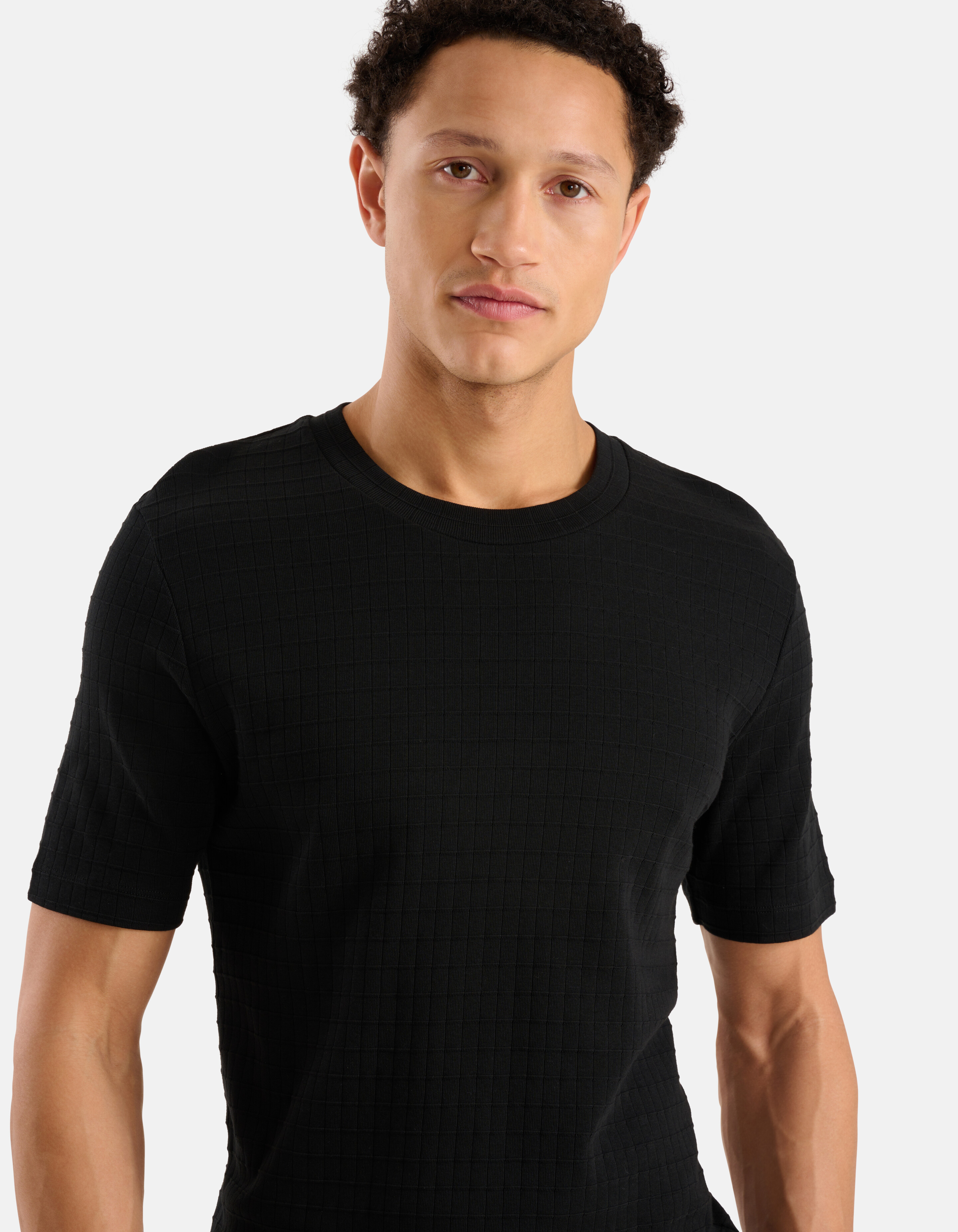 Structuur T-shirt Zwart SHOEBY MEN