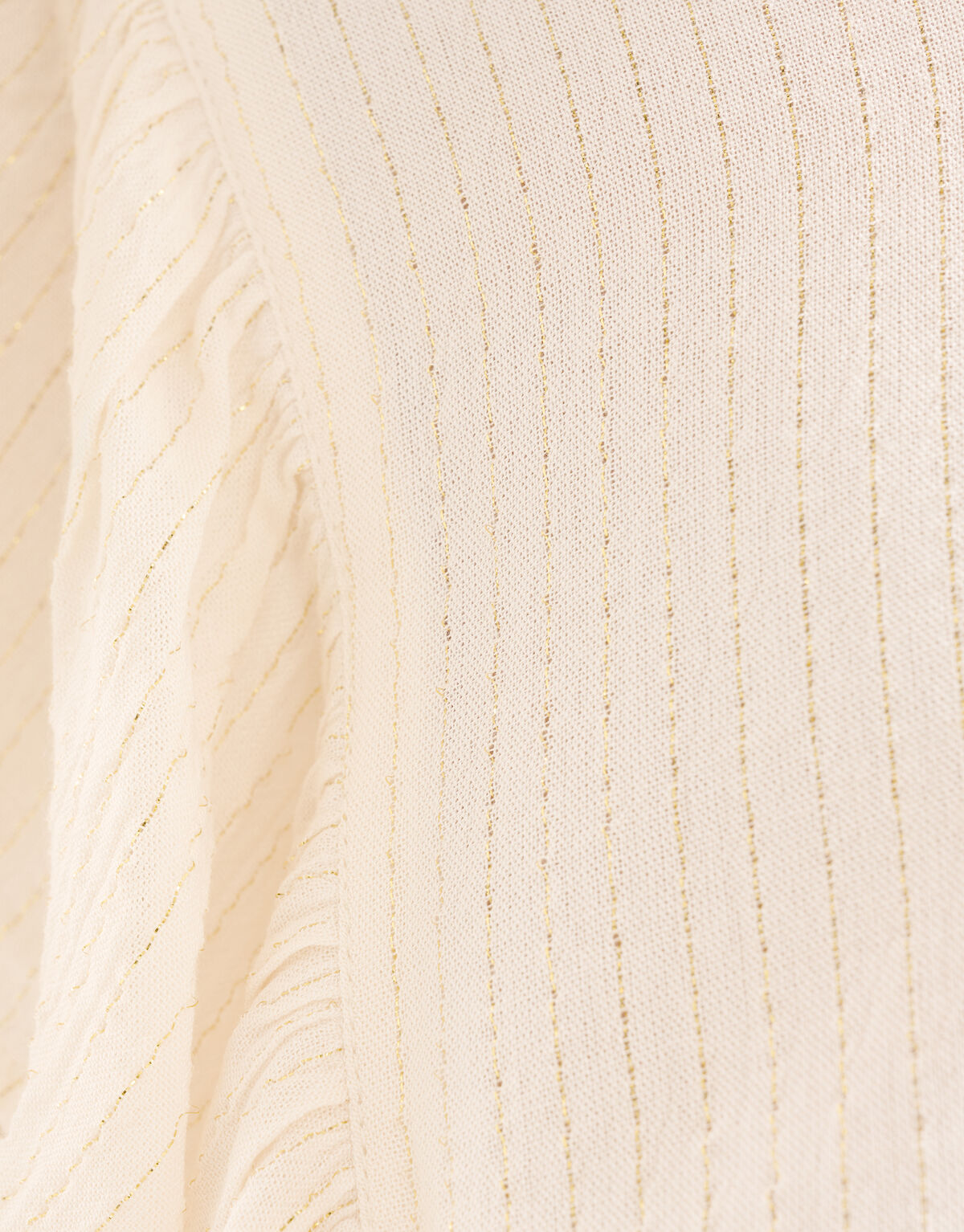 Ruffle Lurex Top Gebroken Wit SHOEBY WOMEN