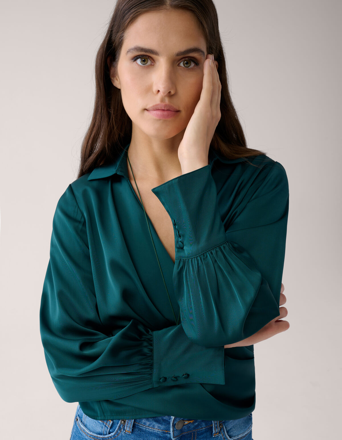 Knot Blouse Groen By Mieke SHOEBY WOMEN