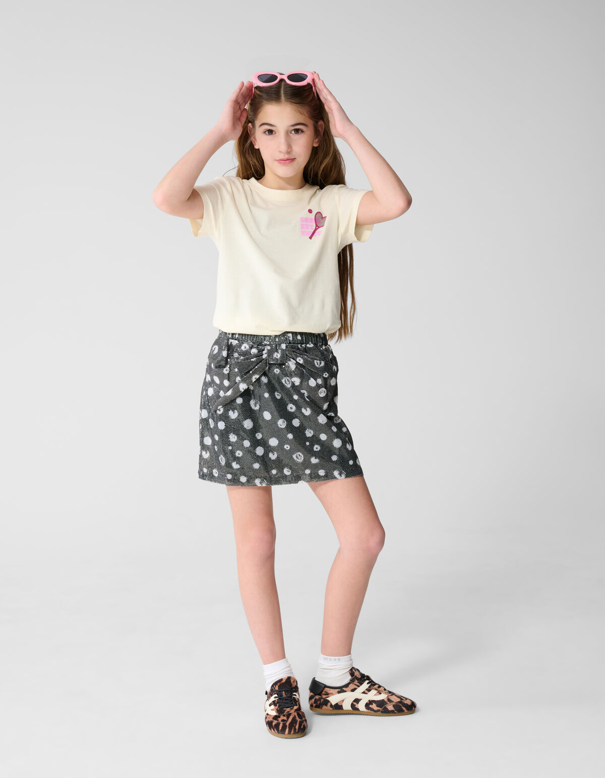 Polkadot Sequin Rok Zwart SHOEBY GIRLS