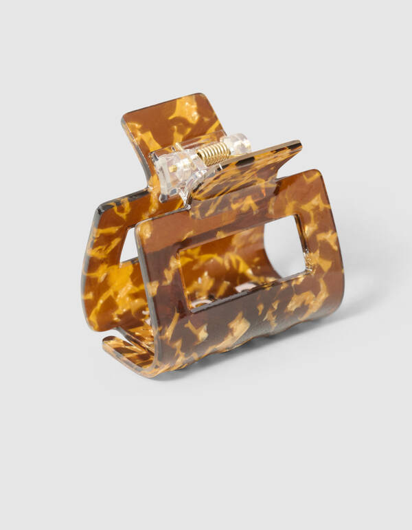 Square Haarclip Bruin SHOEBY ACCESSOIRES