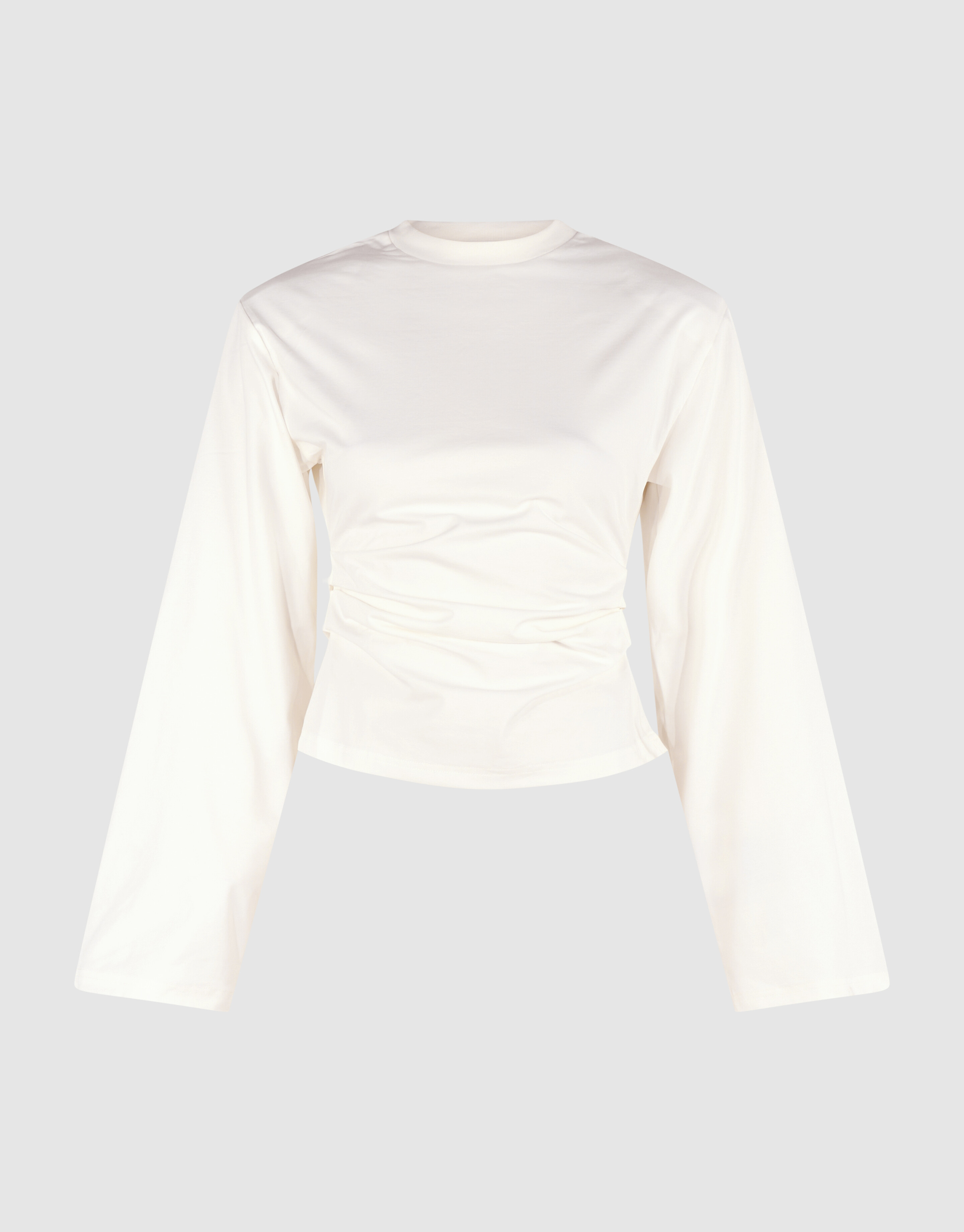 Gedrappeerde Schouder Longsleeve Ecru SHOEBY WOMEN