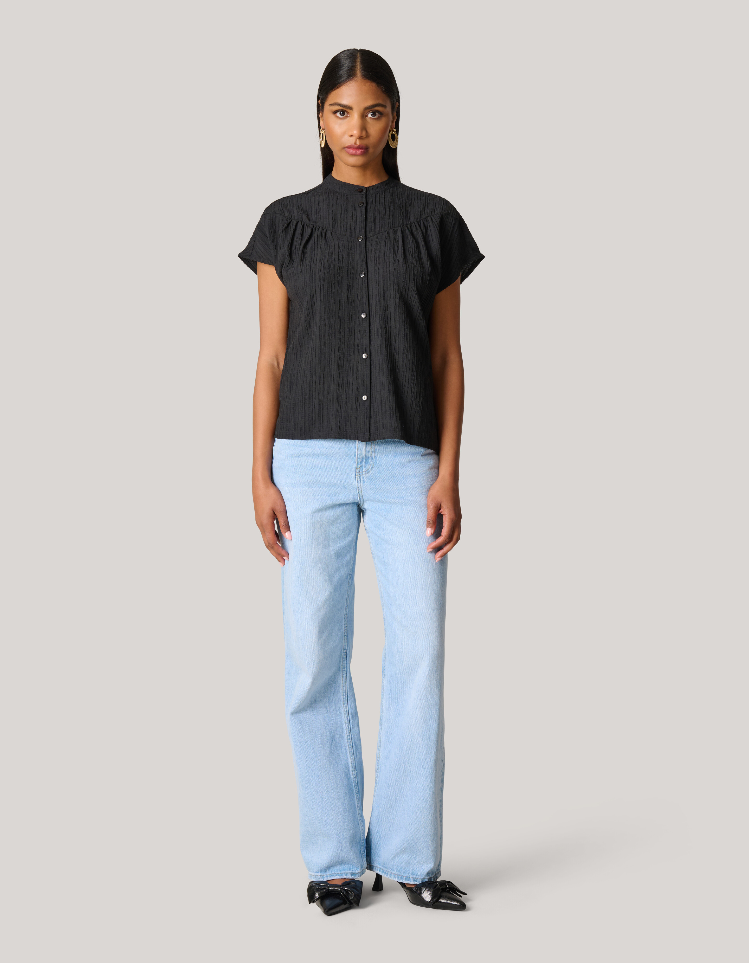Structuur Top Zwart SHOEBY WOMEN