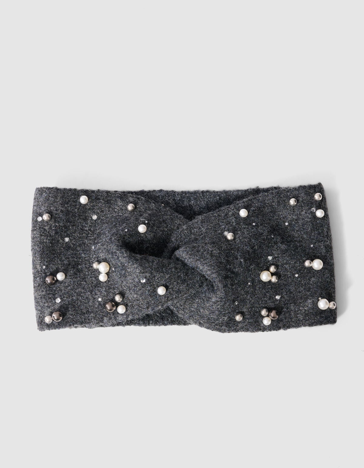 Beaded Haarband Donkergrijs SHOEBY ACCESSOIRES