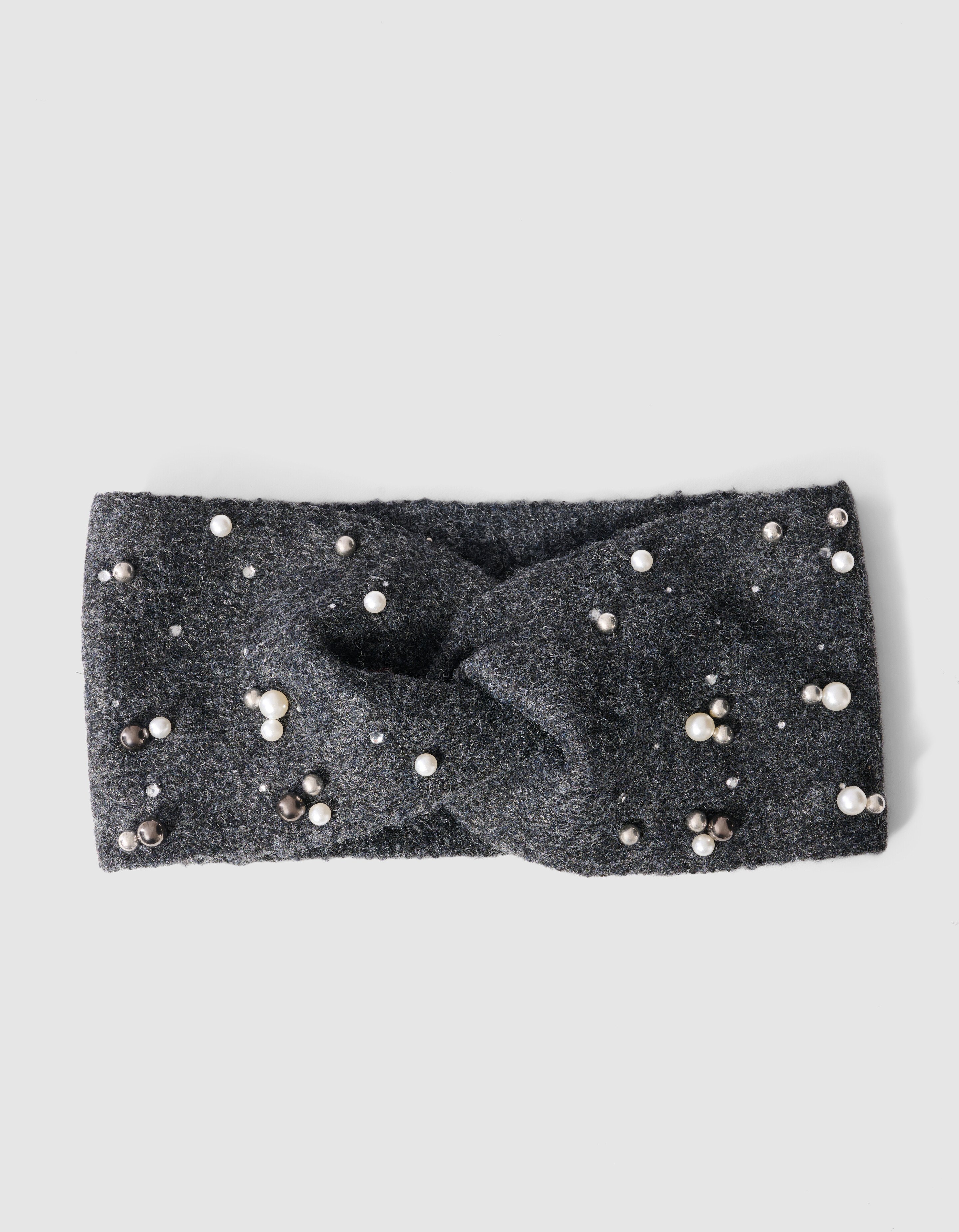 Beaded Haarband Donkergrijs SHOEBY ACCESSOIRES
