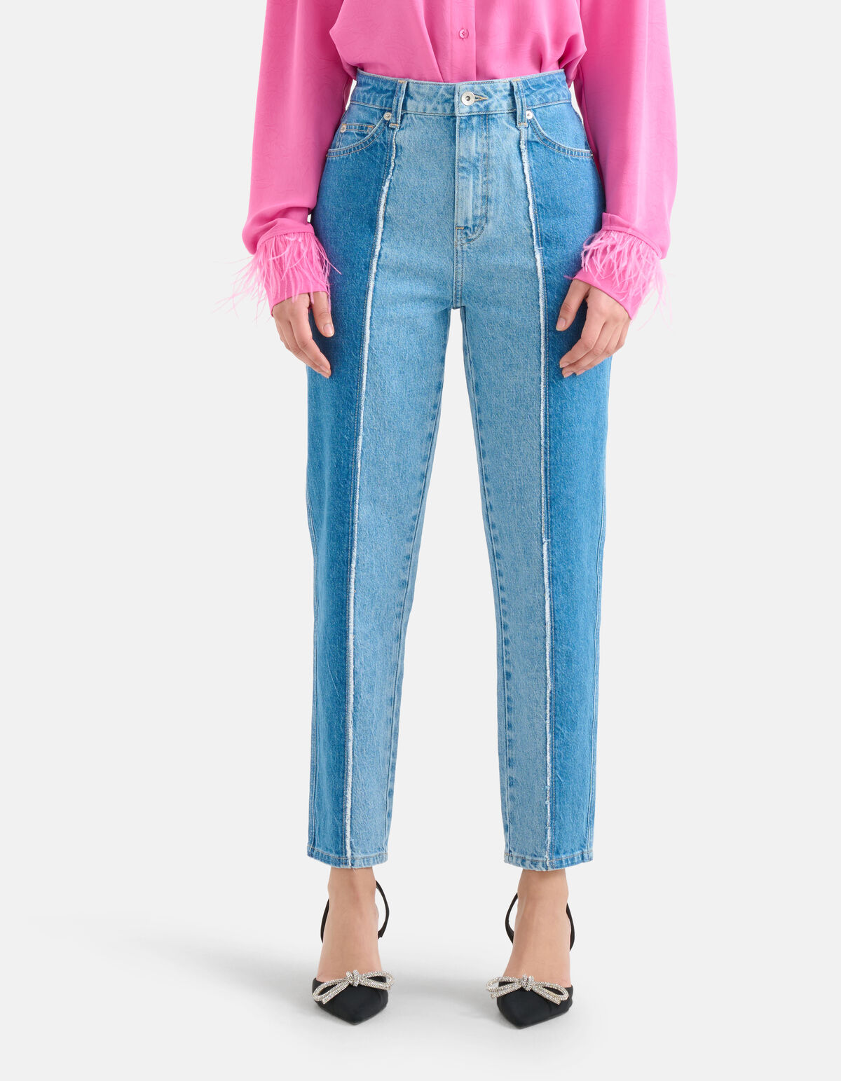 Two Tone Denim Jeans L28 Mediumstone SHOEBY WOMEN