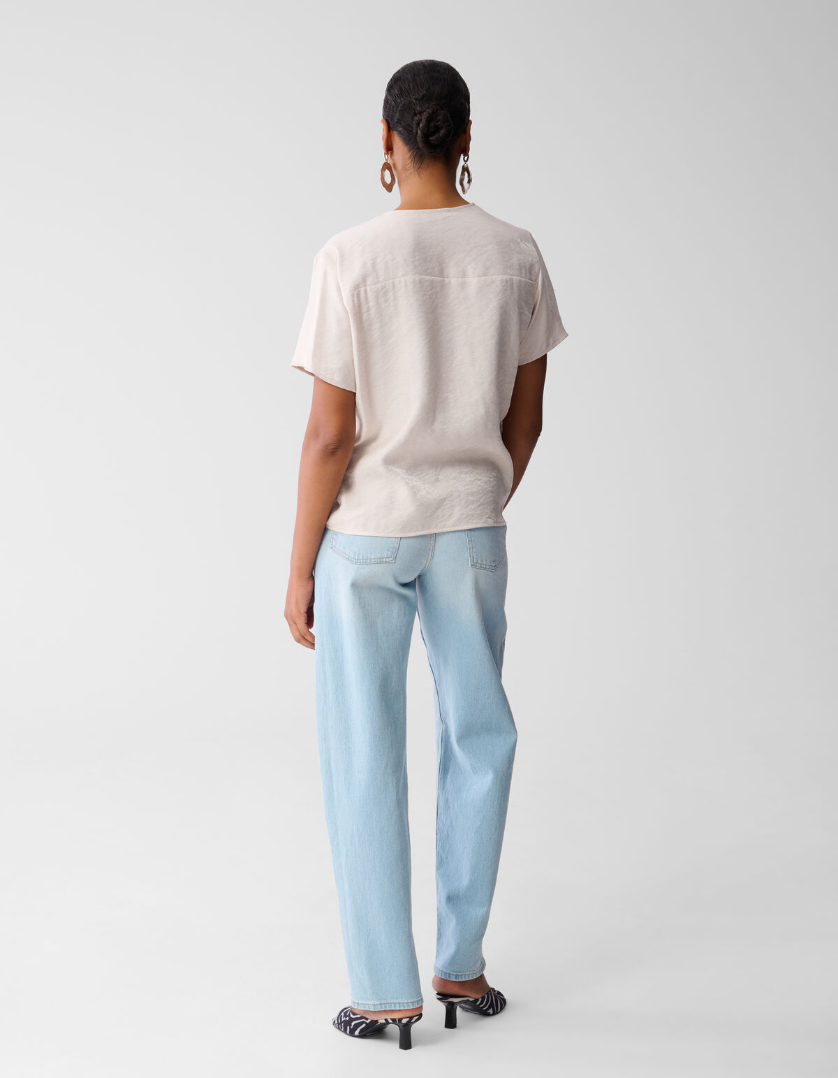 Knoop Overslag Top Zand SHOEBY WOMEN