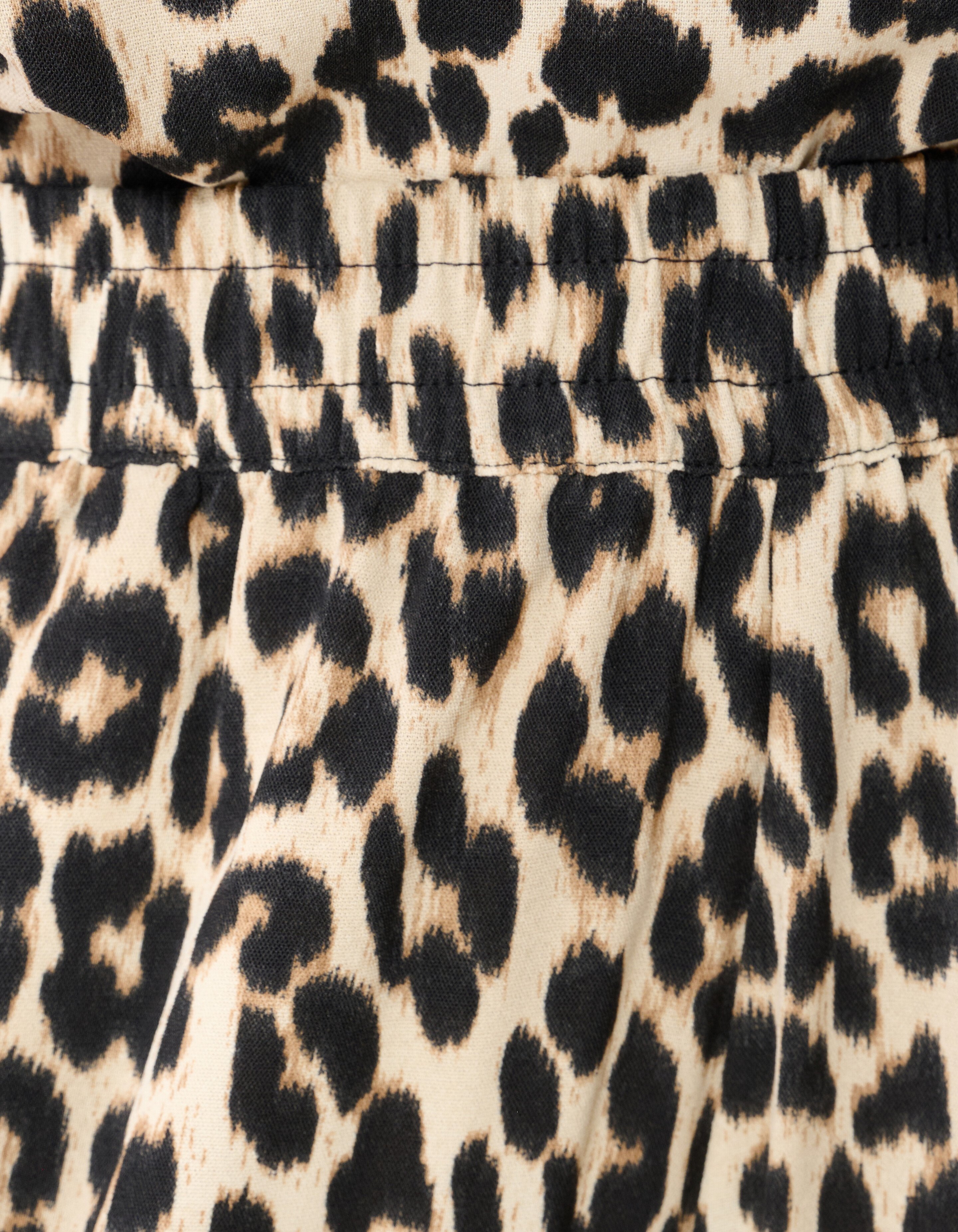 Leopard Twist Wide Leg Fit Broek Bruin SHOEBY WOMEN