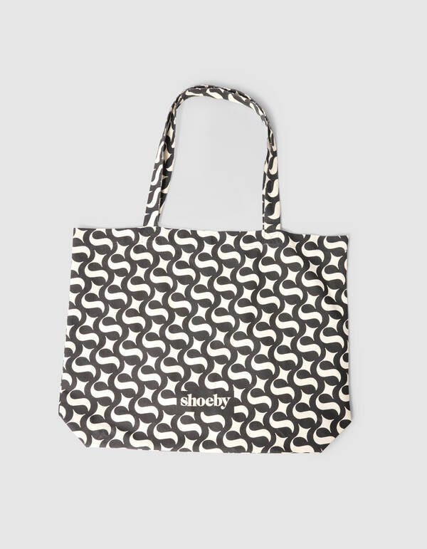 Shoeby Logo Shopper Zwart SHOEBY ACCESSOIRES