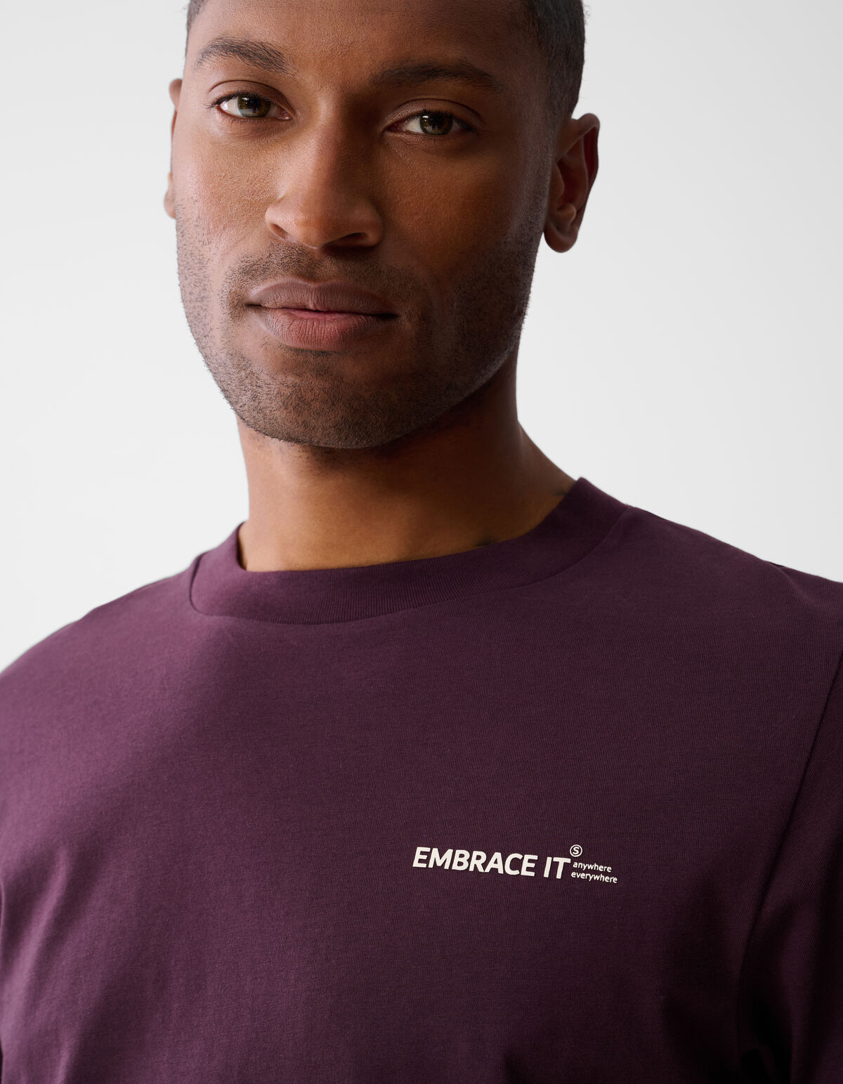 Embrace Artwork T-shirt Donkerrood SHOEBY MEN