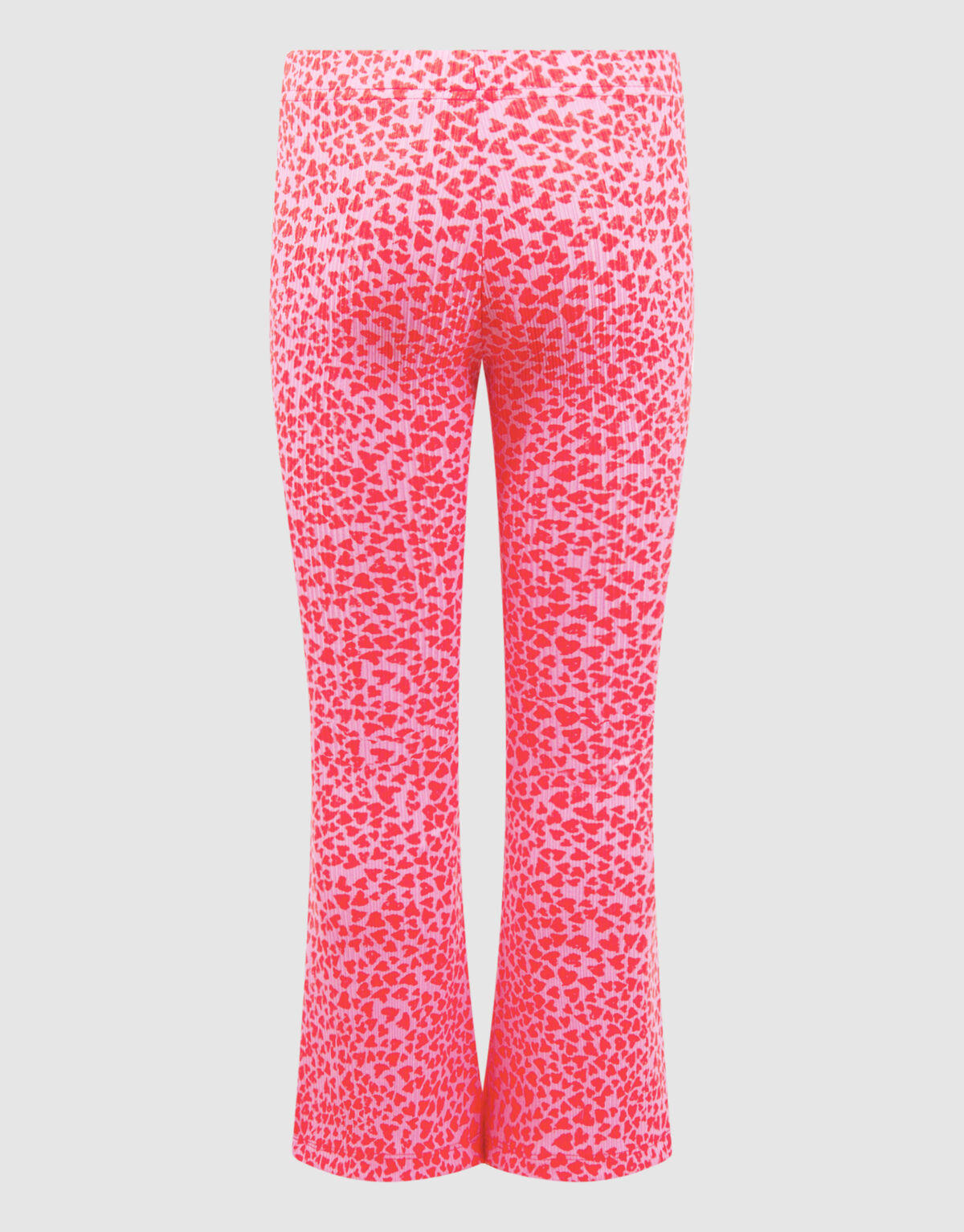 Rib Heart Flaired Legging Roze SHOEBY GIRLS