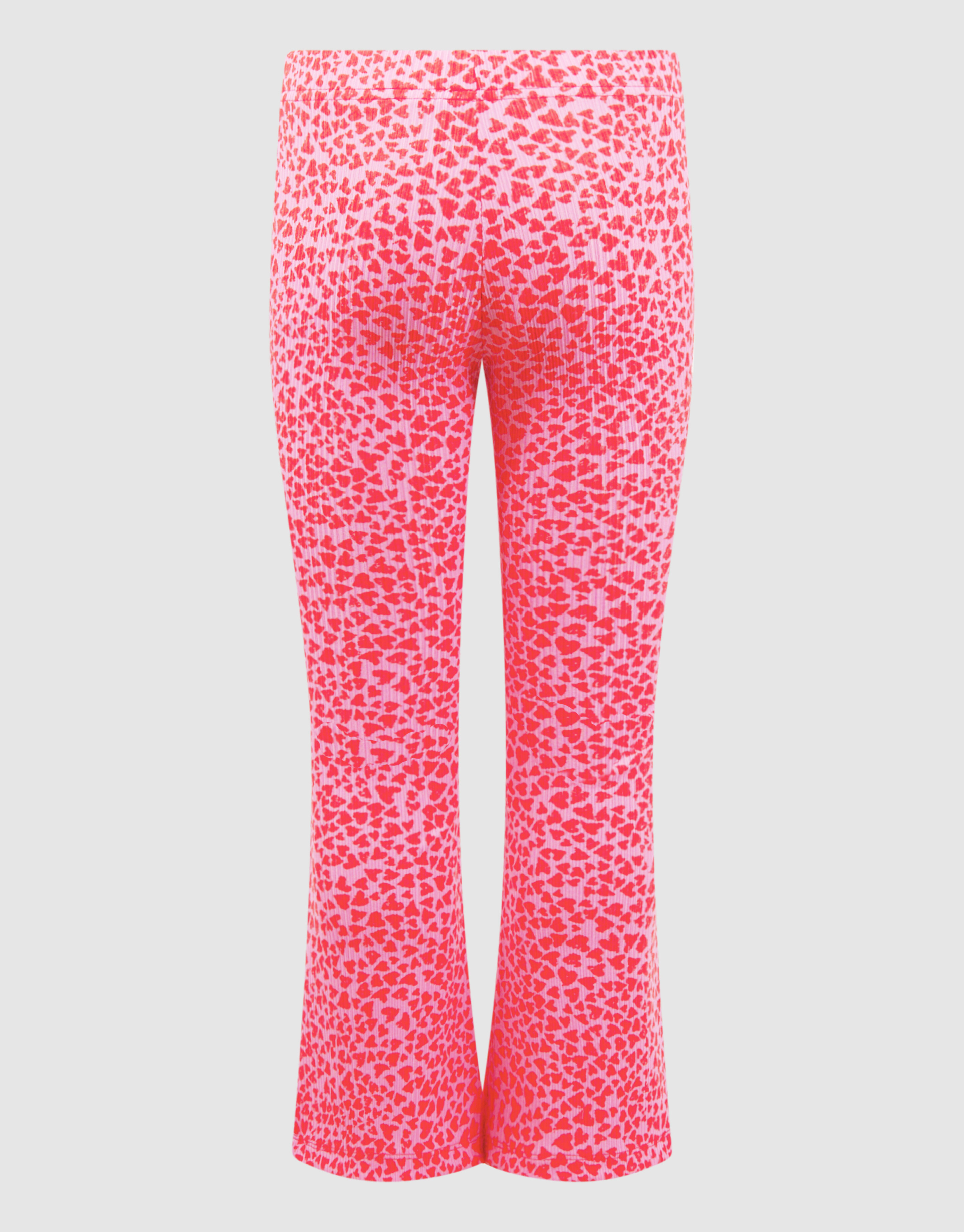 Rib Heart Flaired Legging Roze SHOEBY GIRLS