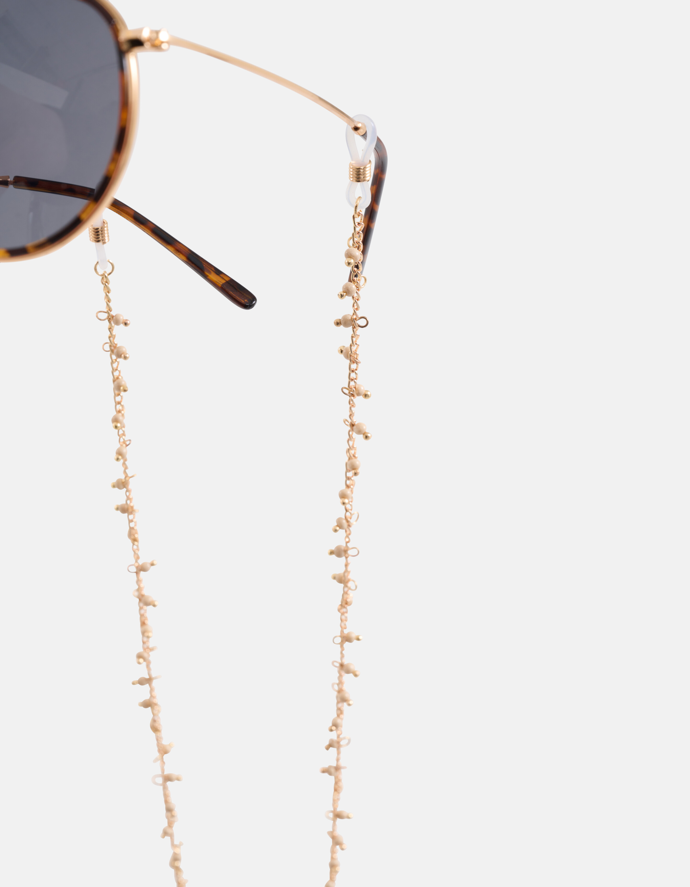 Beaded Zonnebrilkoord Gebroken Wit SHOEBY ACCESSOIRES