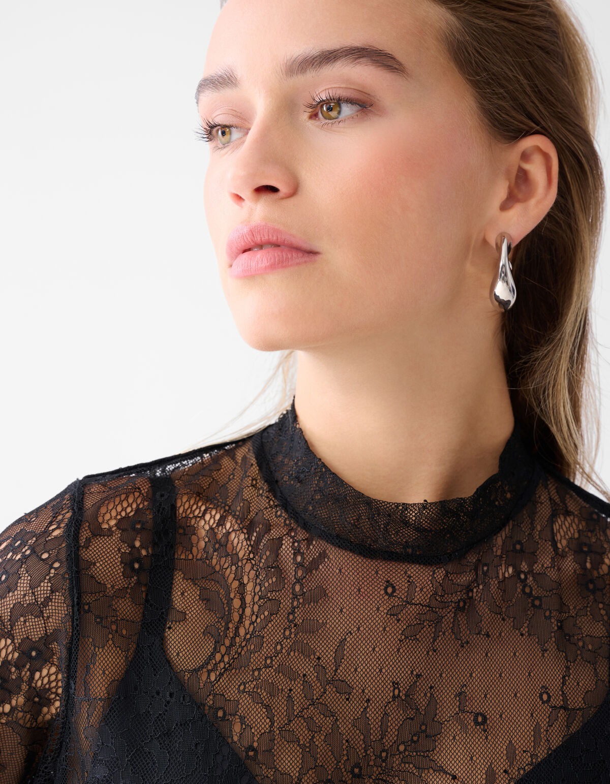 Kanten Top Zwart By Monica SHOEBY WOMEN