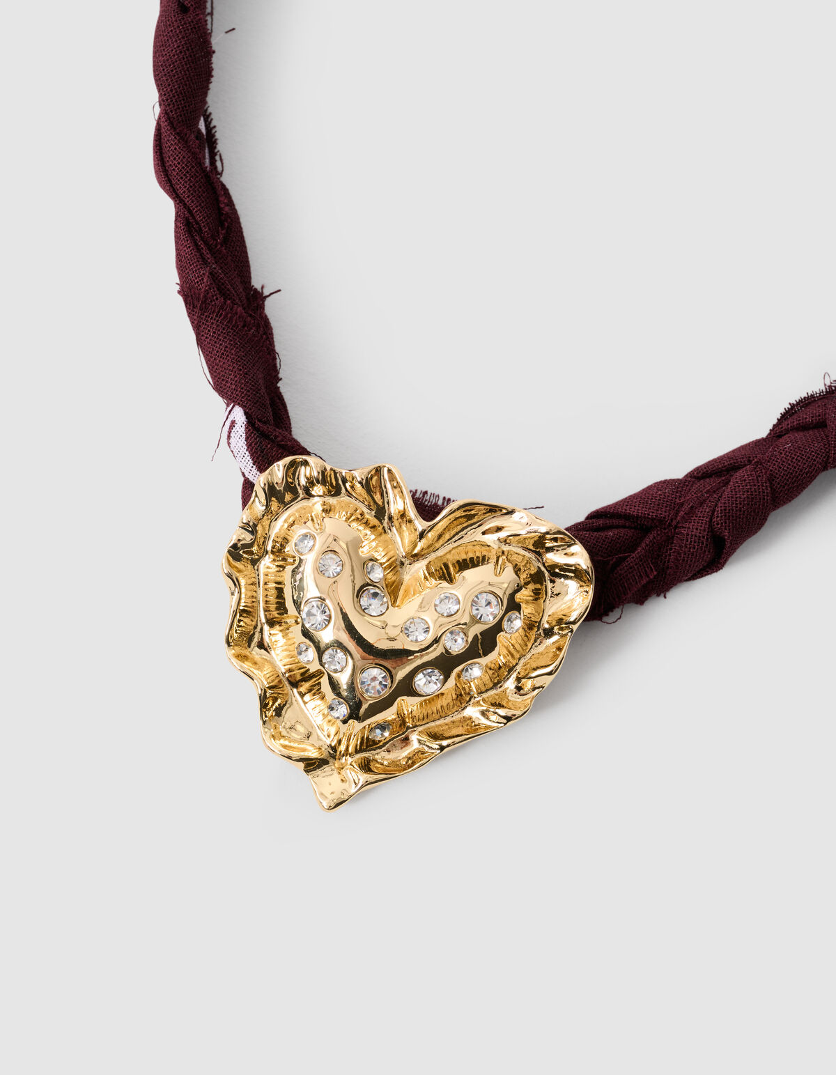 Bandana Puffed Heart Ketting Bruin SHOEBY ACCESSOIRES