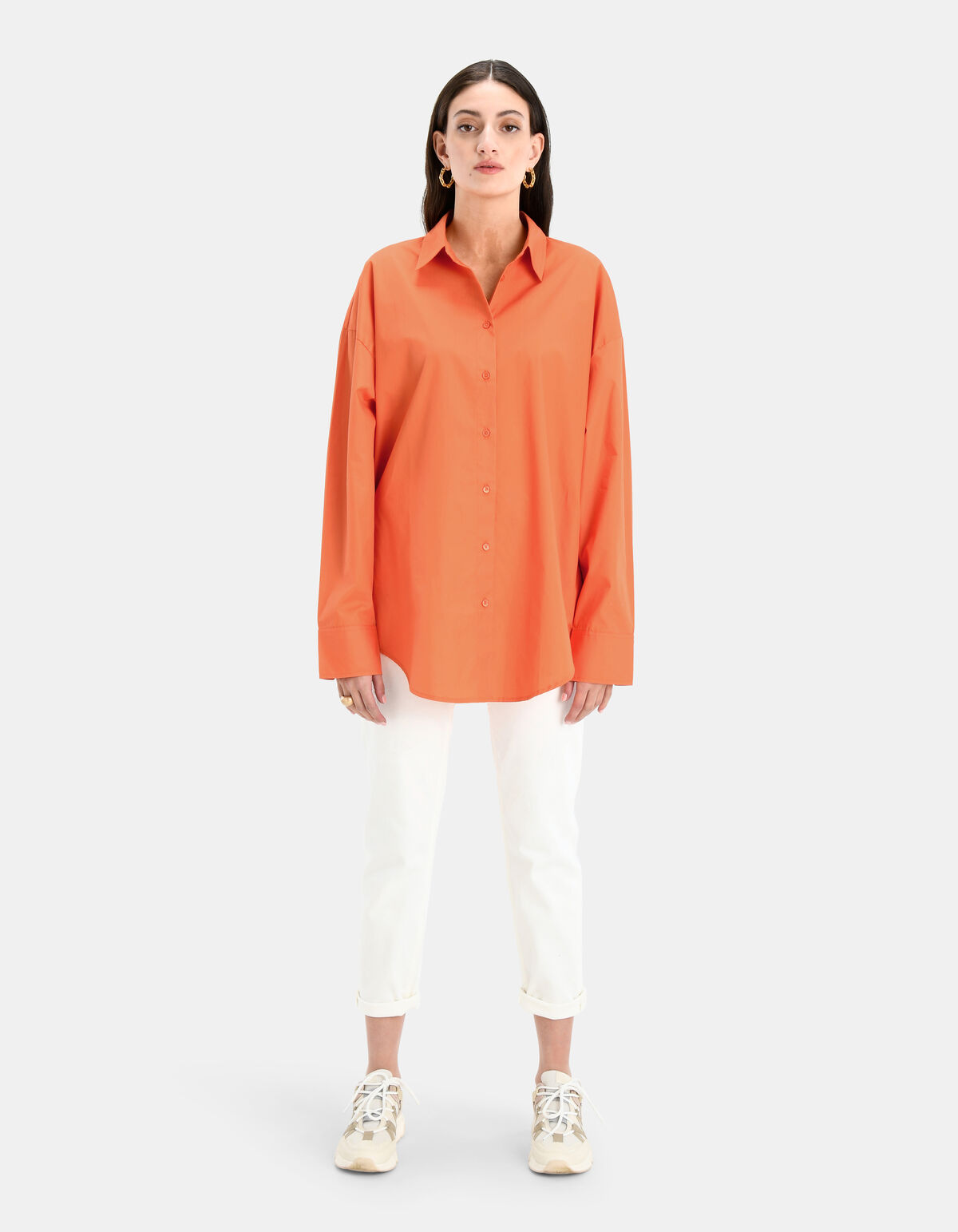 Classic Poplin Blouse Oranje EKSEPT