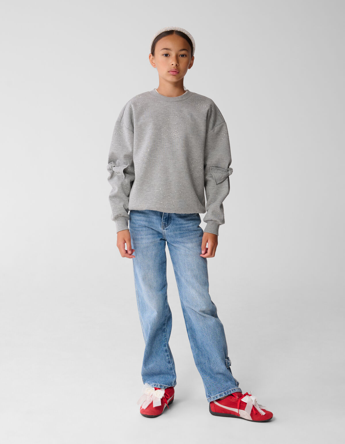 Oversized Strik Sweater Grijs SHOEBY GIRLS