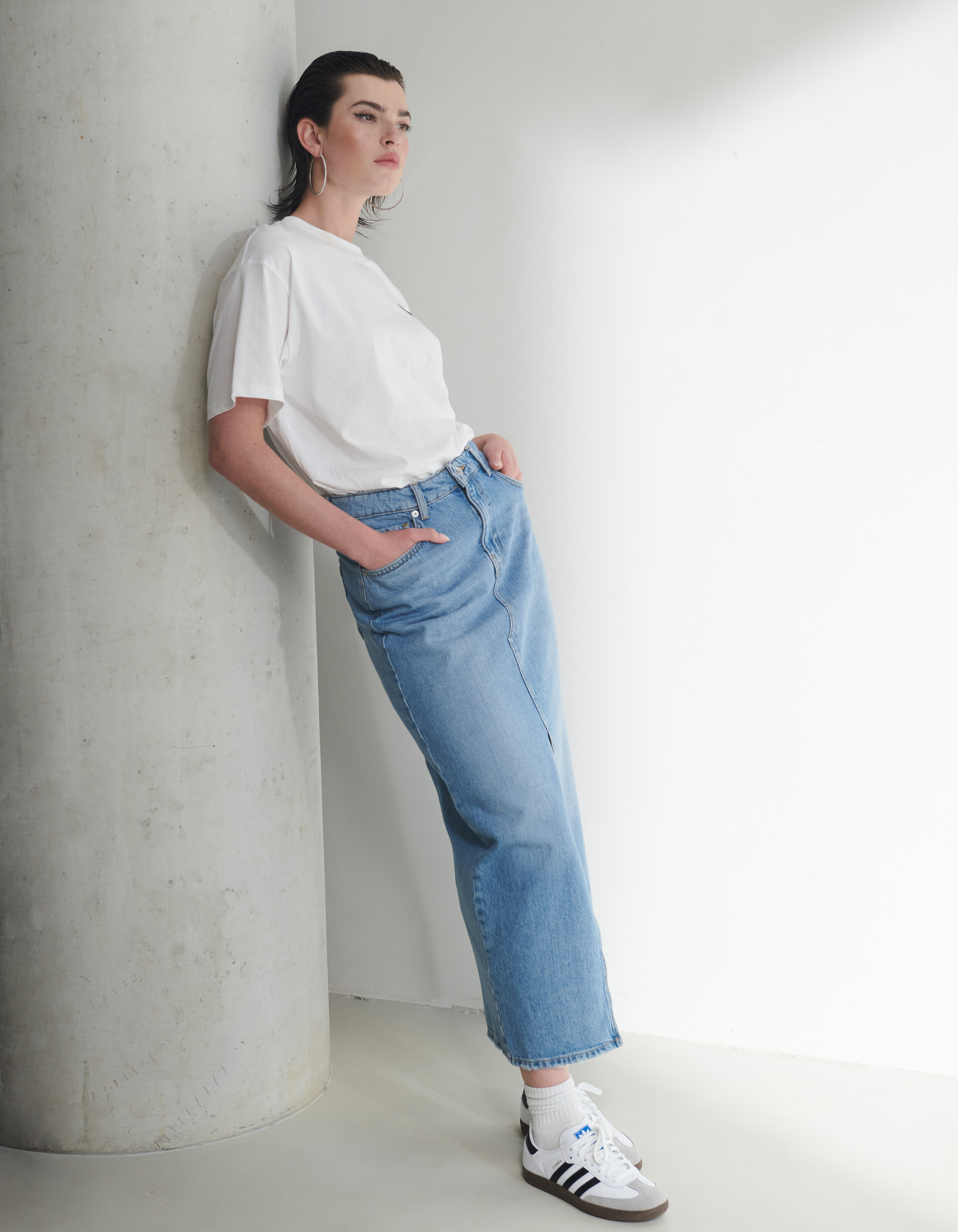 Denim Midi Rok SHOEBY WOMEN