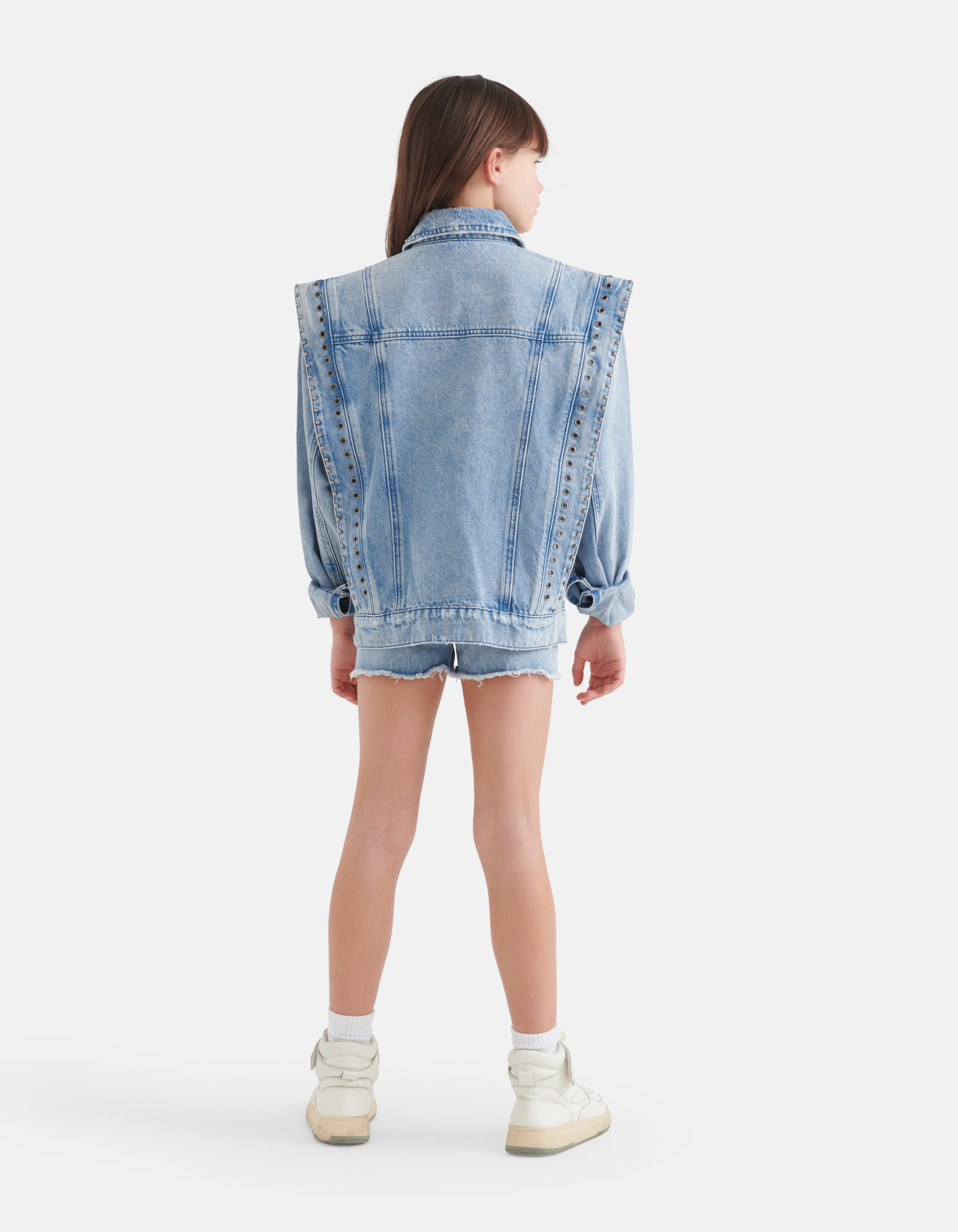 Destroyed Spijkerjack Blauw By Nicolette SHOEBY GIRLS
