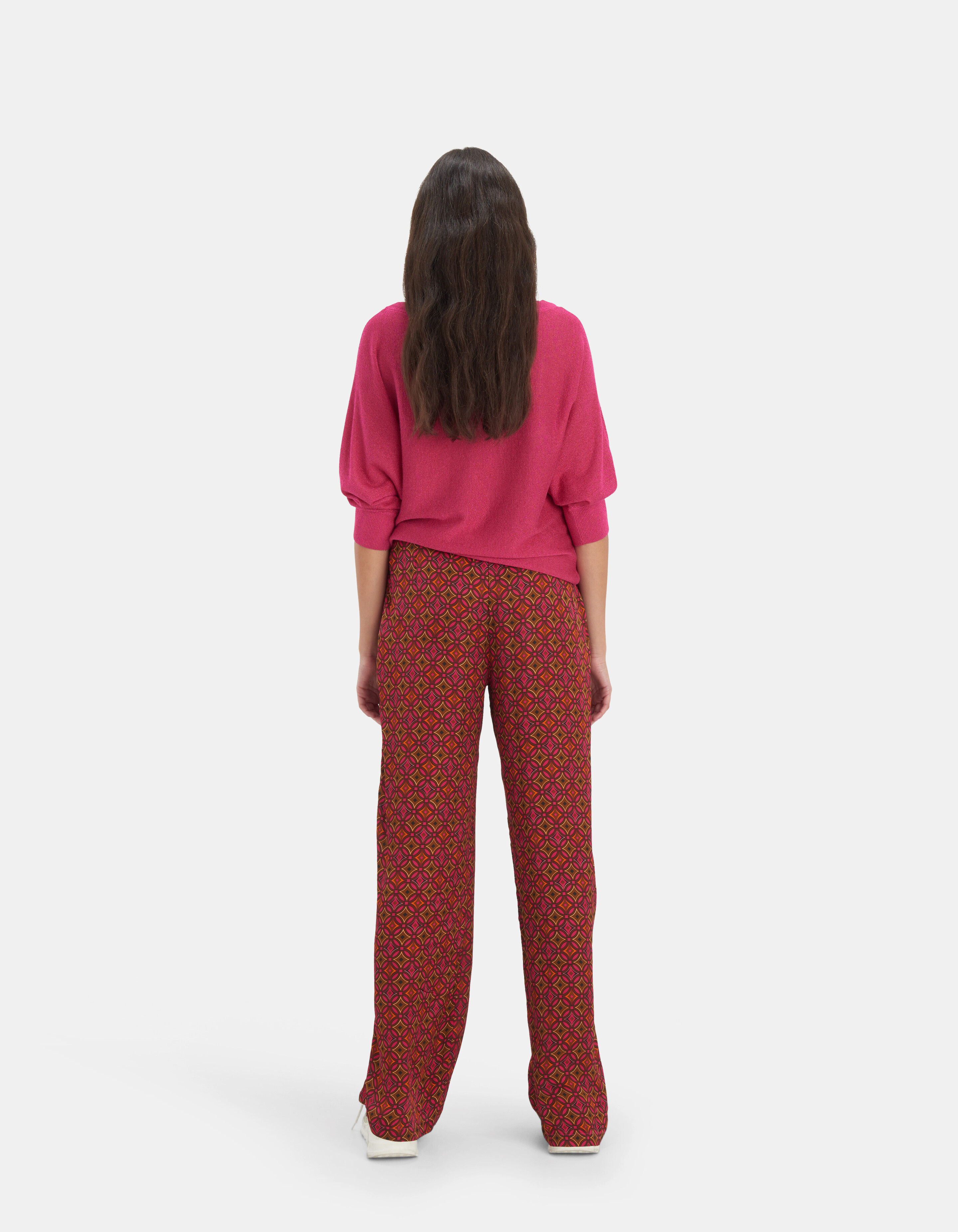 Glitter Vleermuismouwen Trui Roze EKSEPT
