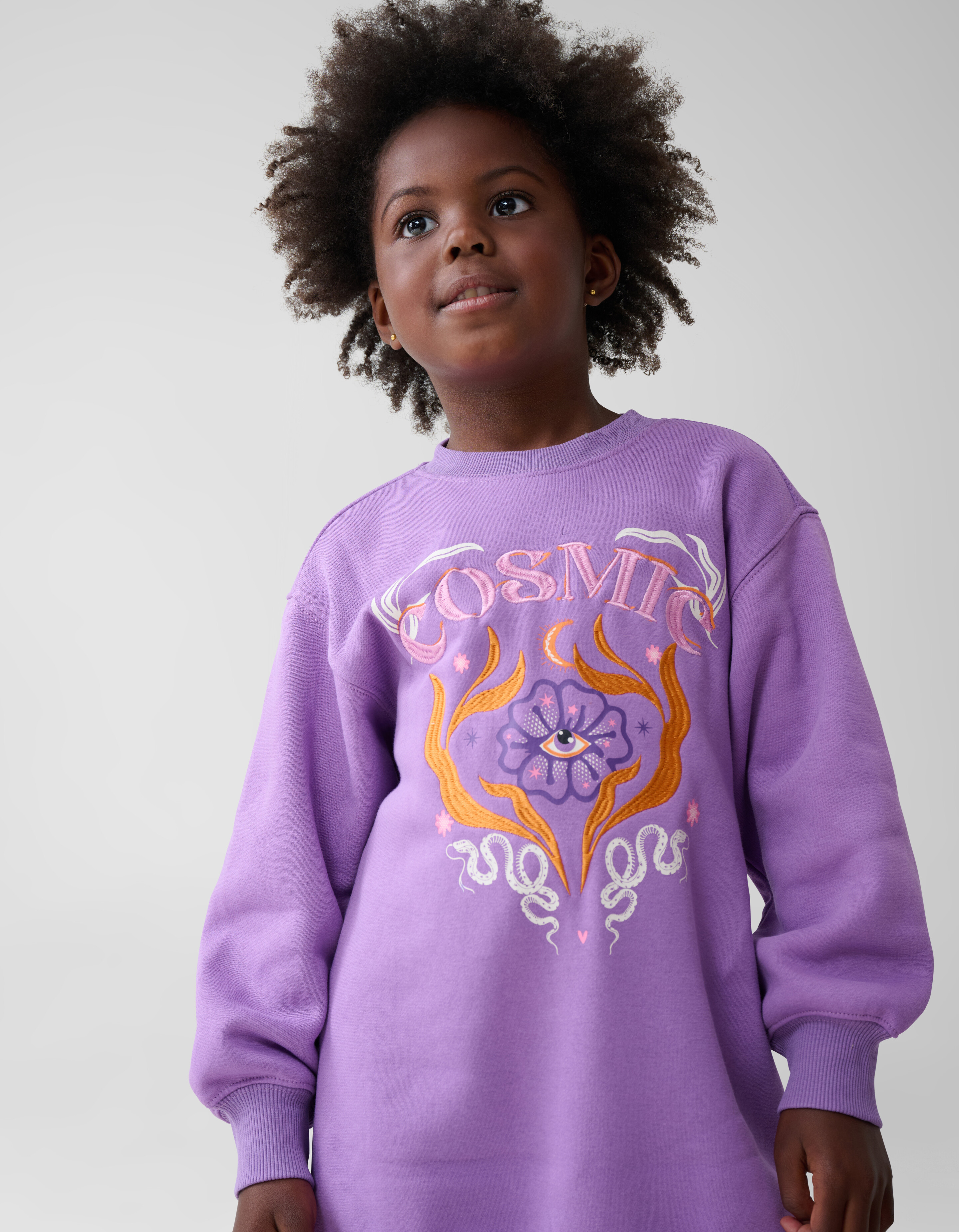 Cosmic Sweater Jurk Paars SHOEBY GIRLS