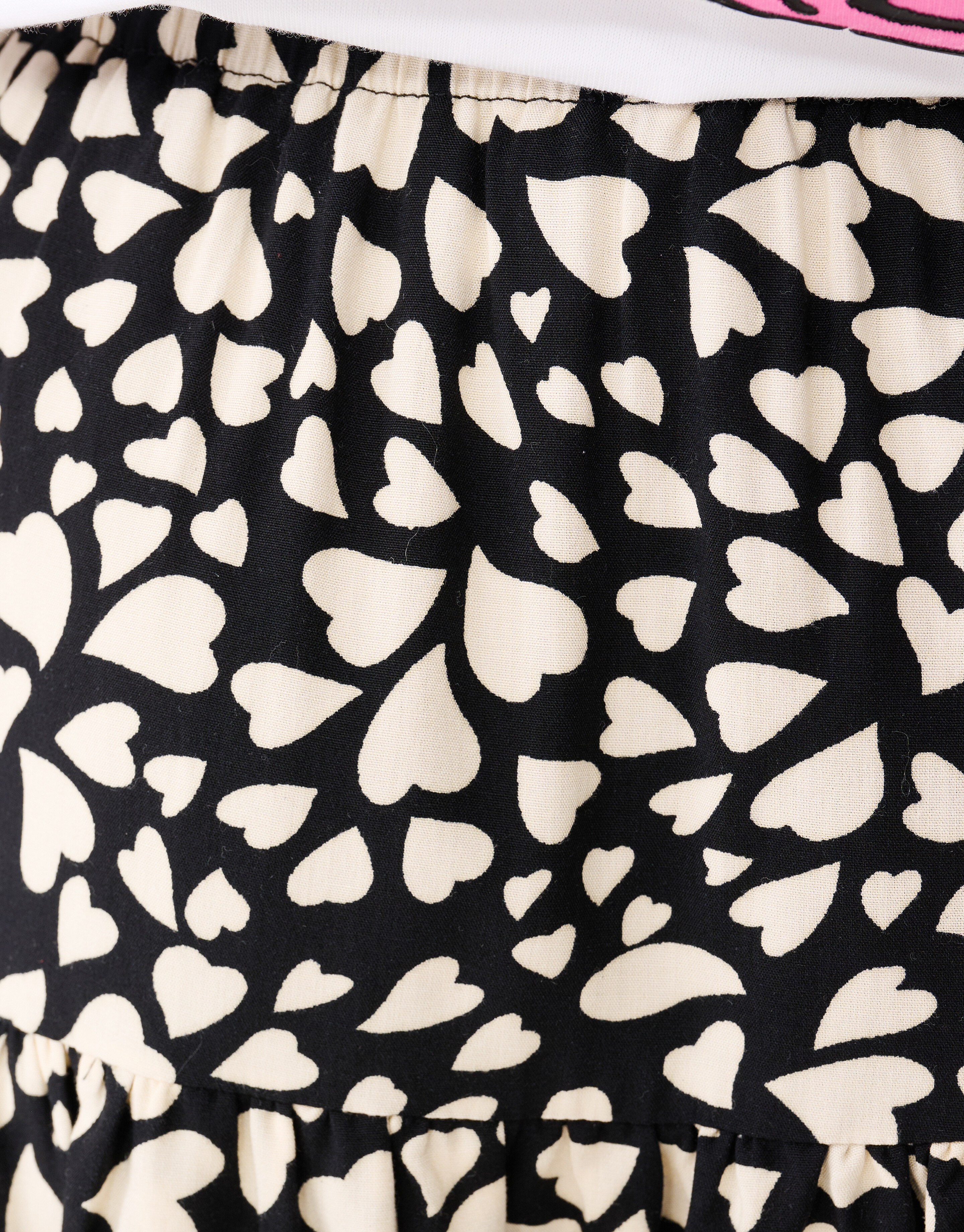 Heart Ruffle Mini Rok Zwart SHOEBY GIRLS
