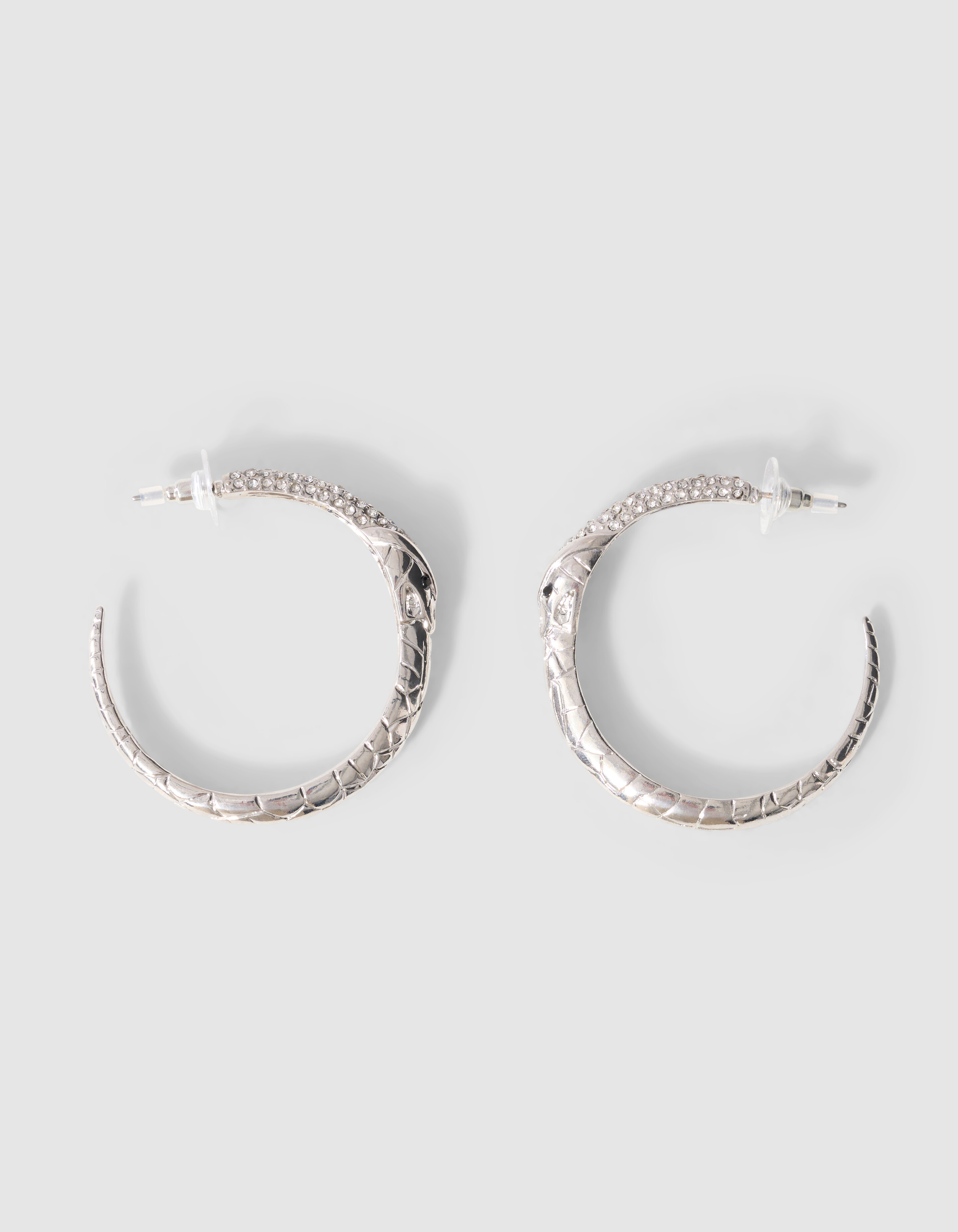 Snake Hoop Oorbellen Zilver SHOEBY ACCESSOIRES