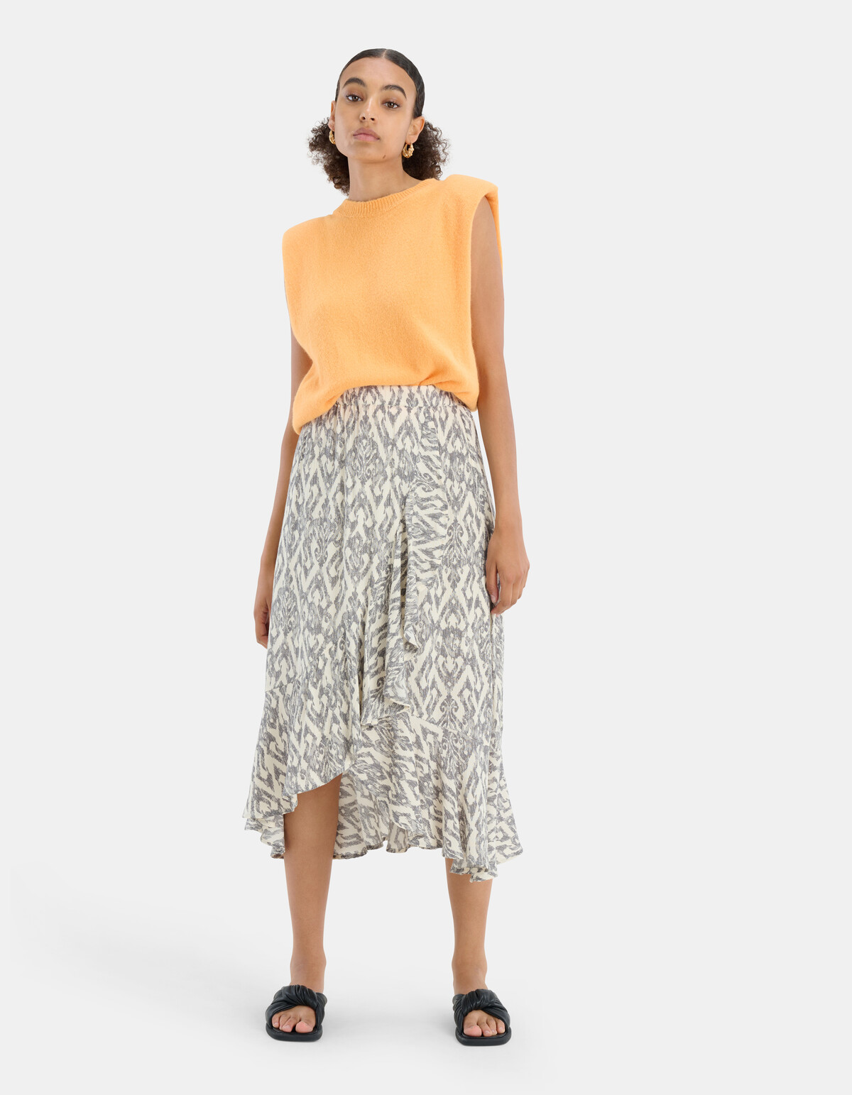 Crinkle Midi Rok EKSEPT