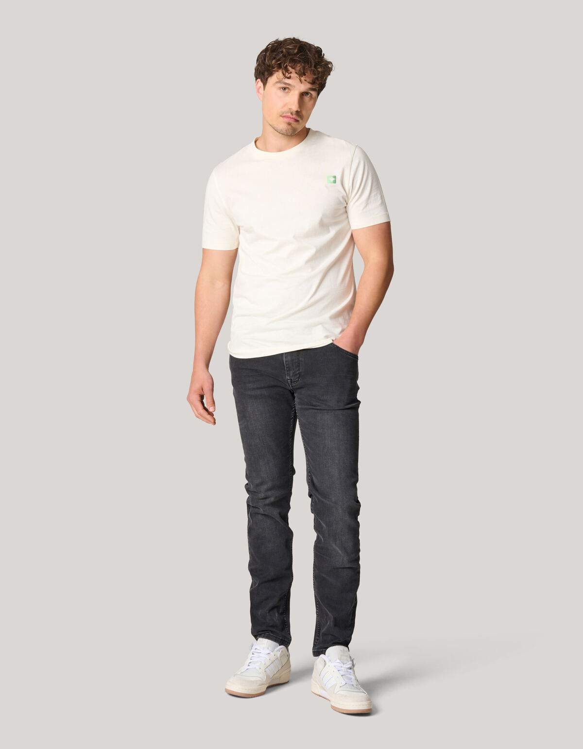 Gradient T-shirt Gebroken Wit SHOEBY MEN