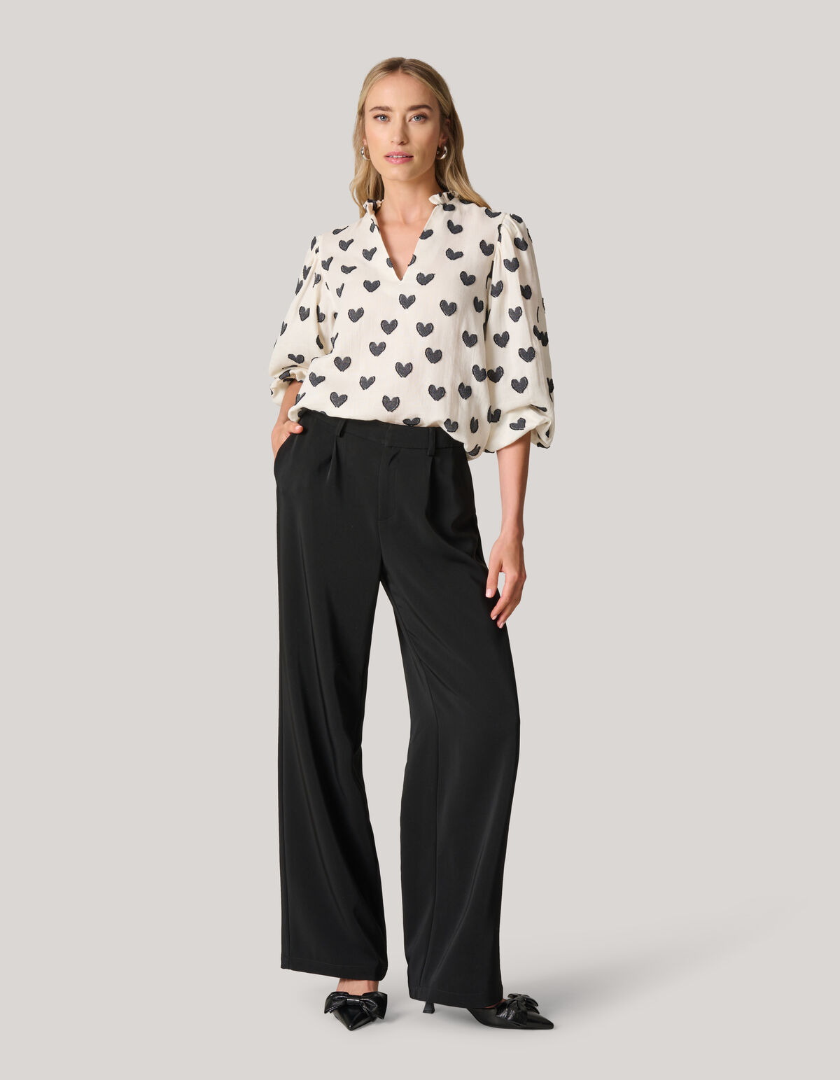 Heart Blouse Gebroken Wit SHOEBY WOMEN