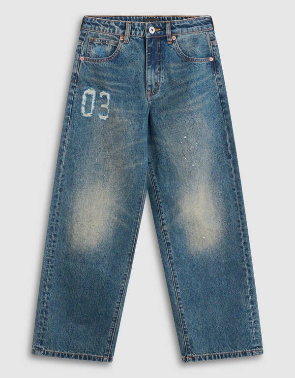 Varsity Ultra Baggy Fit Jeans Donkerblauw SHOEBY BOYS