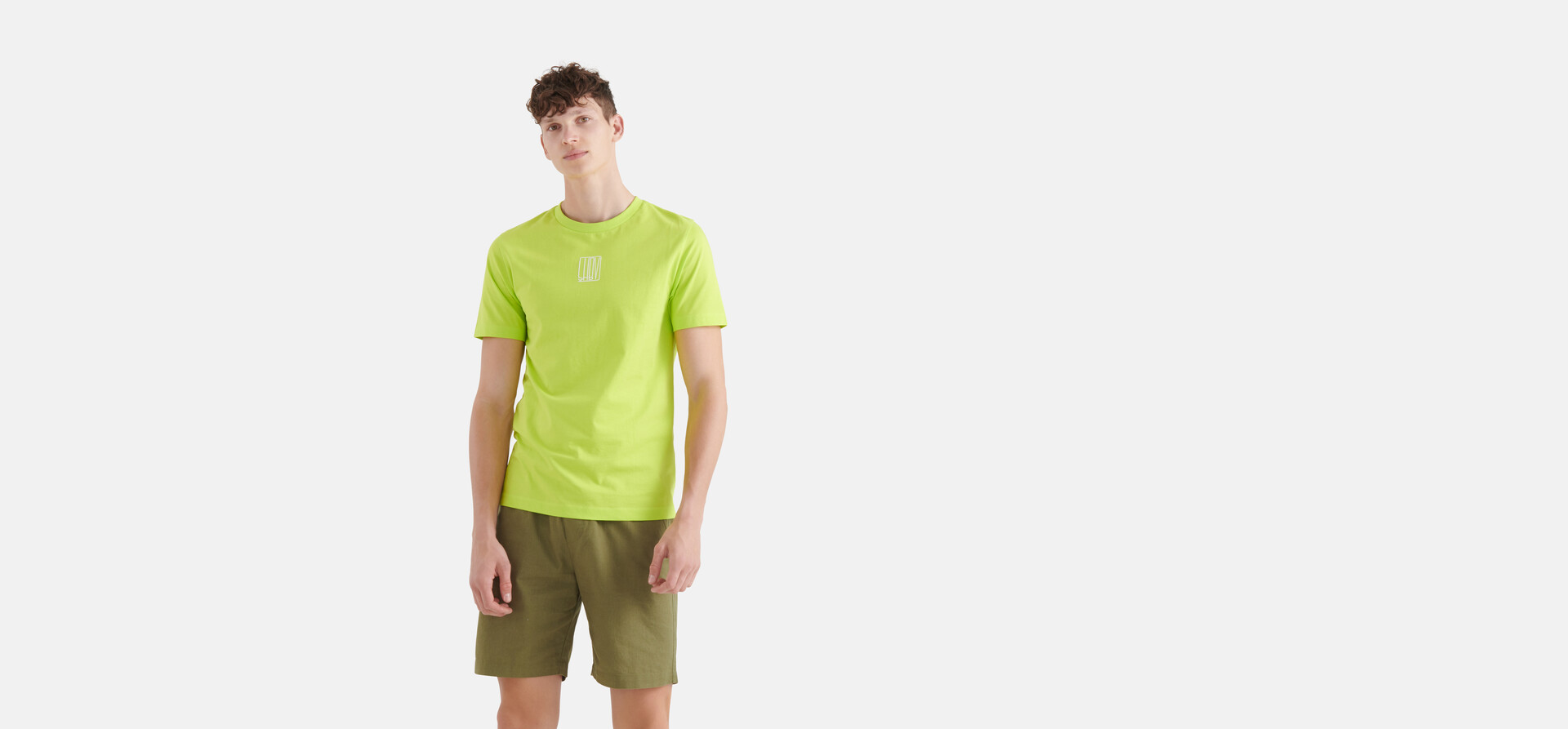 Tekst T-shirt Groen SHOEBY MEN
