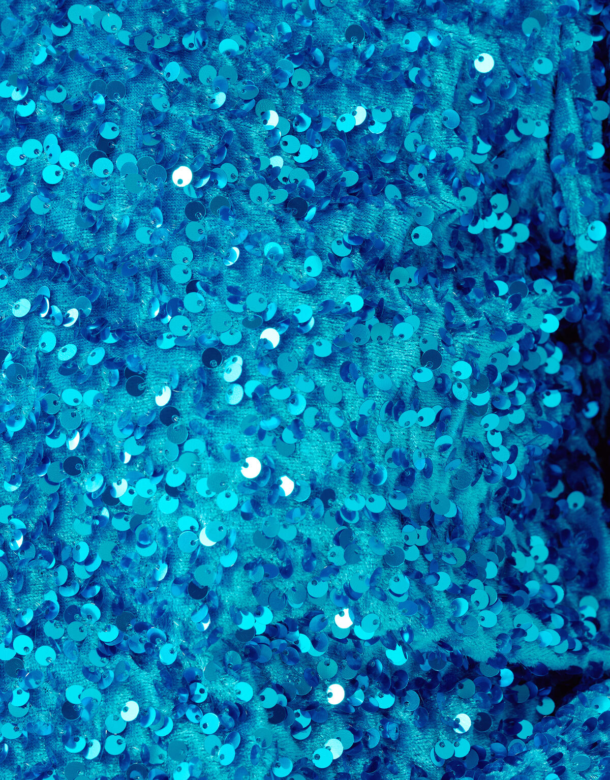 Velvet Pailletten Top Blauw SHOEBY WOMEN