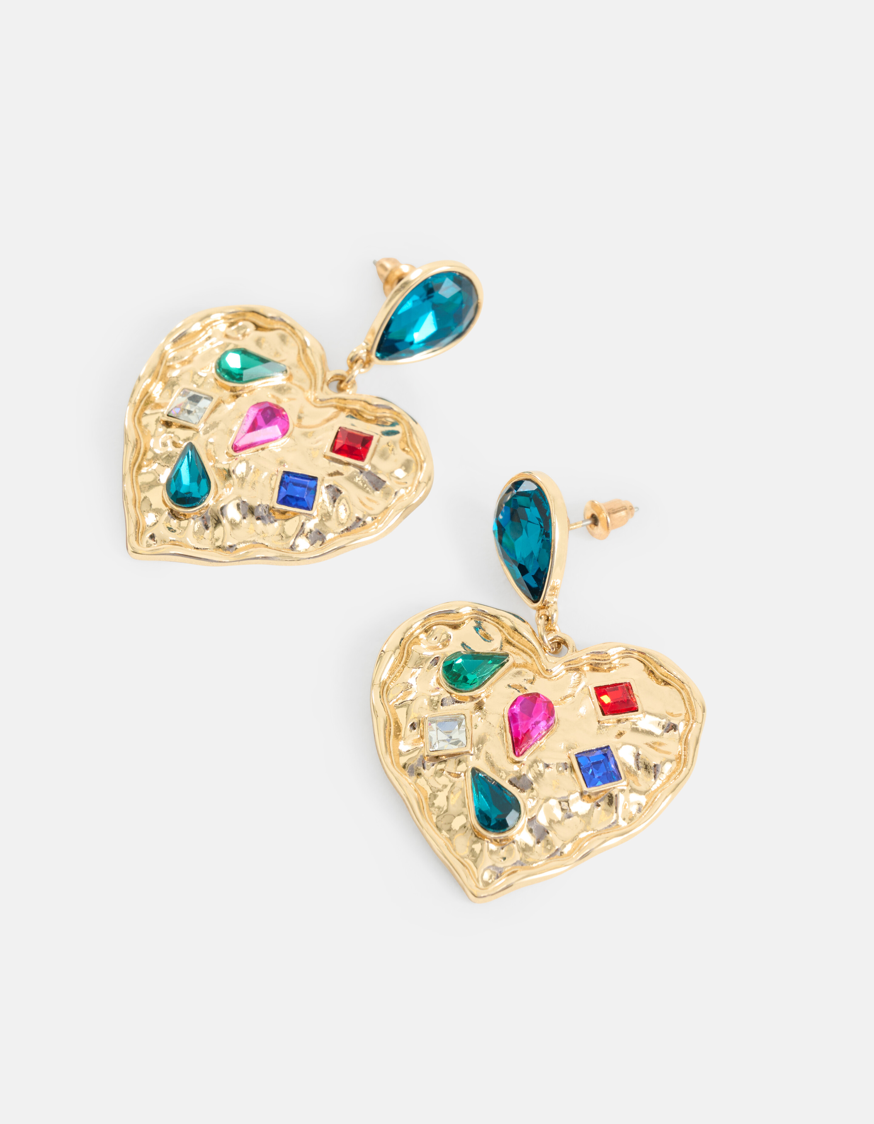Strass Hartjes Oorbellen Goud By Lizzy SHOEBY ACCESSOIRES