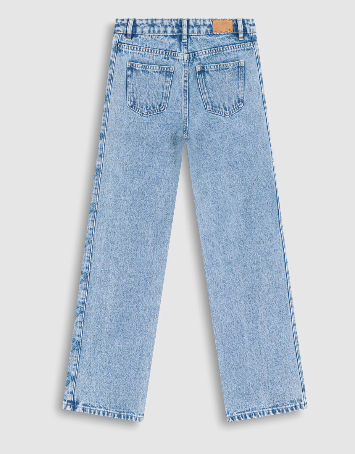 Heart Wide Leg Jeans Blauw SHOEBY ACCESSOIRES