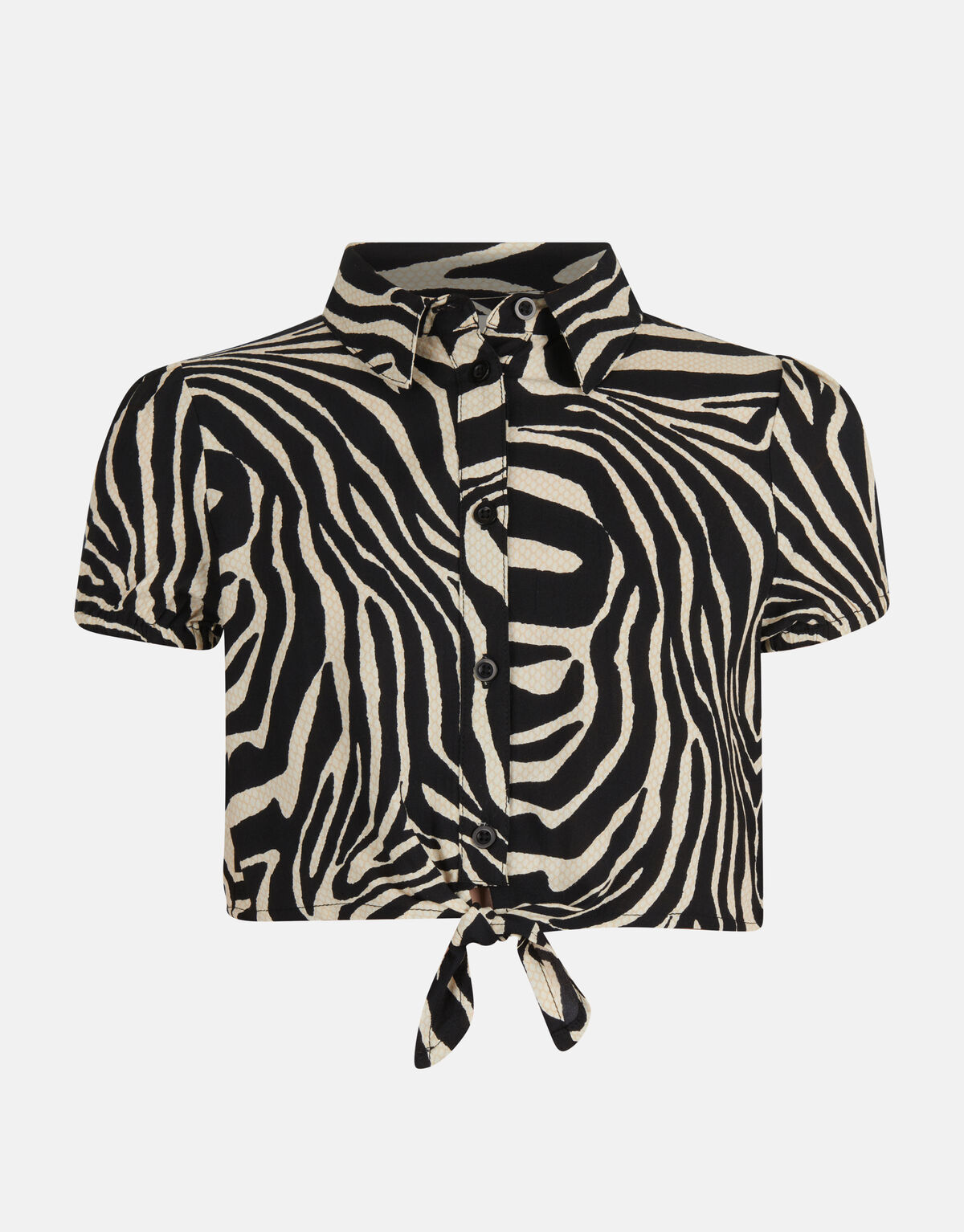 Zebra Blouse Zwart/Gebroken Wit SHOEBY GIRLS