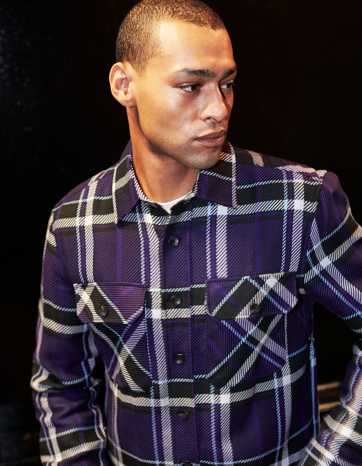 Ruiten Overshirt Paars SHOEBY MEN