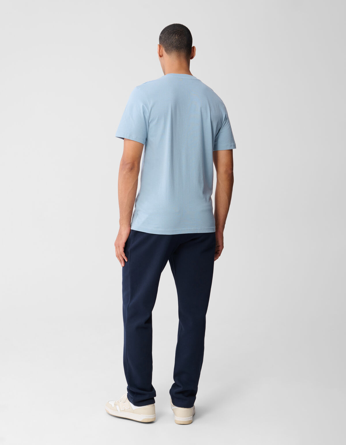 Striped Logo Artwork T-shirt Lichtblauw SHOEBY MEN