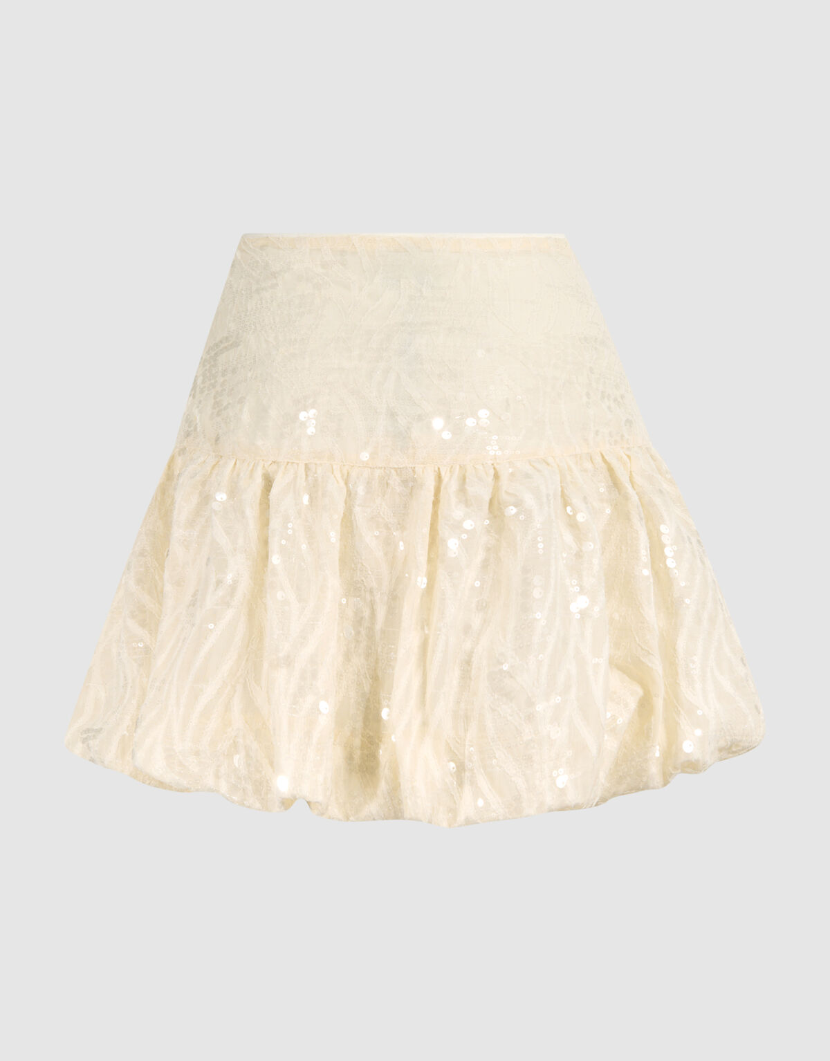 Sequin Mini Rok Gebroken Wit SHOEBY WOMEN