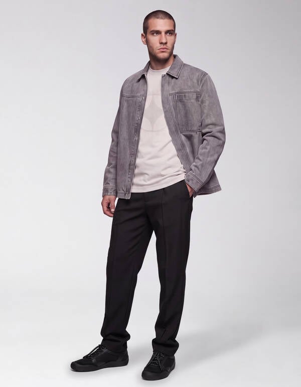 Twill Pintuck Broek Zwart SHOEBY MEN