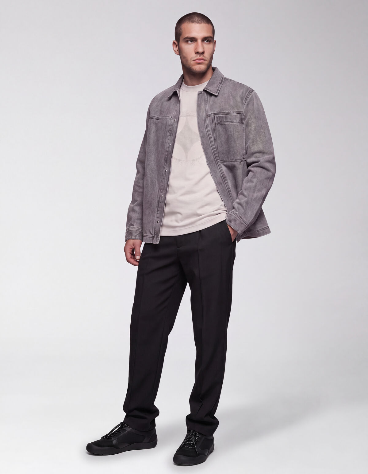 Twill Pintuck Broek Zwart SHOEBY MEN