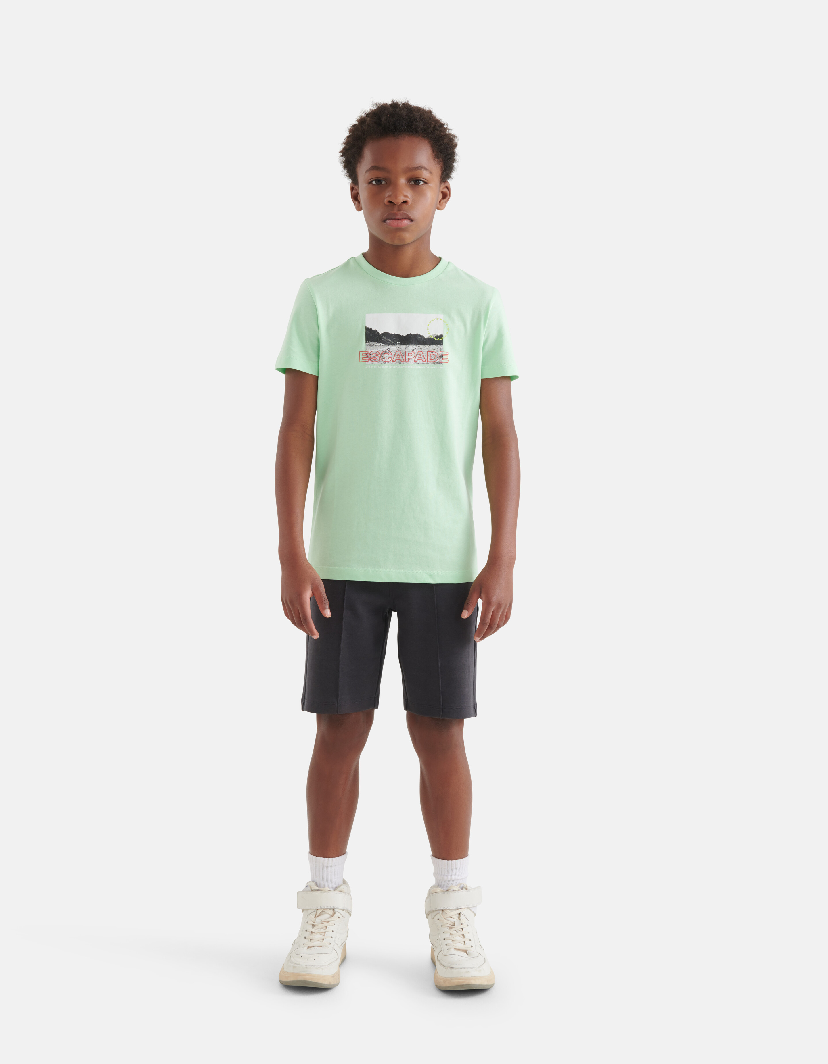 Artwork T-shirt Lichtgroen SHOEBY BOYS