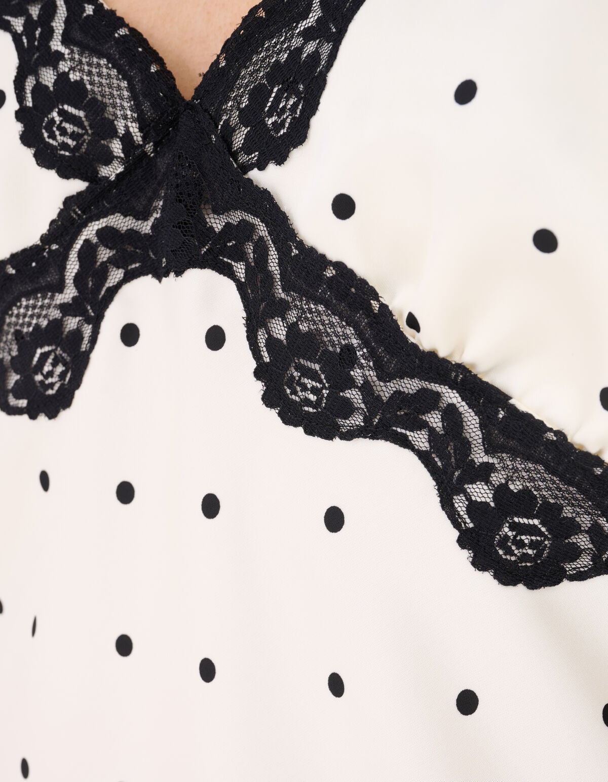 Polkadot Maxi Jurk Gebroken Wit By Monica SHOEBY WOMEN
