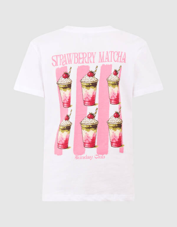 Matcha Artwork T-shirt Wit SHOEBY GIRLS