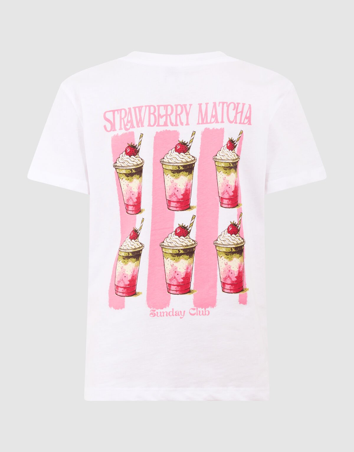 Matcha Artwork T-shirt Wit SHOEBY GIRLS