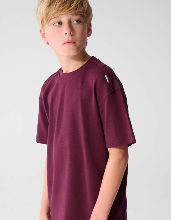 Label T-shirt Donkerrood SHOEBY BOYS