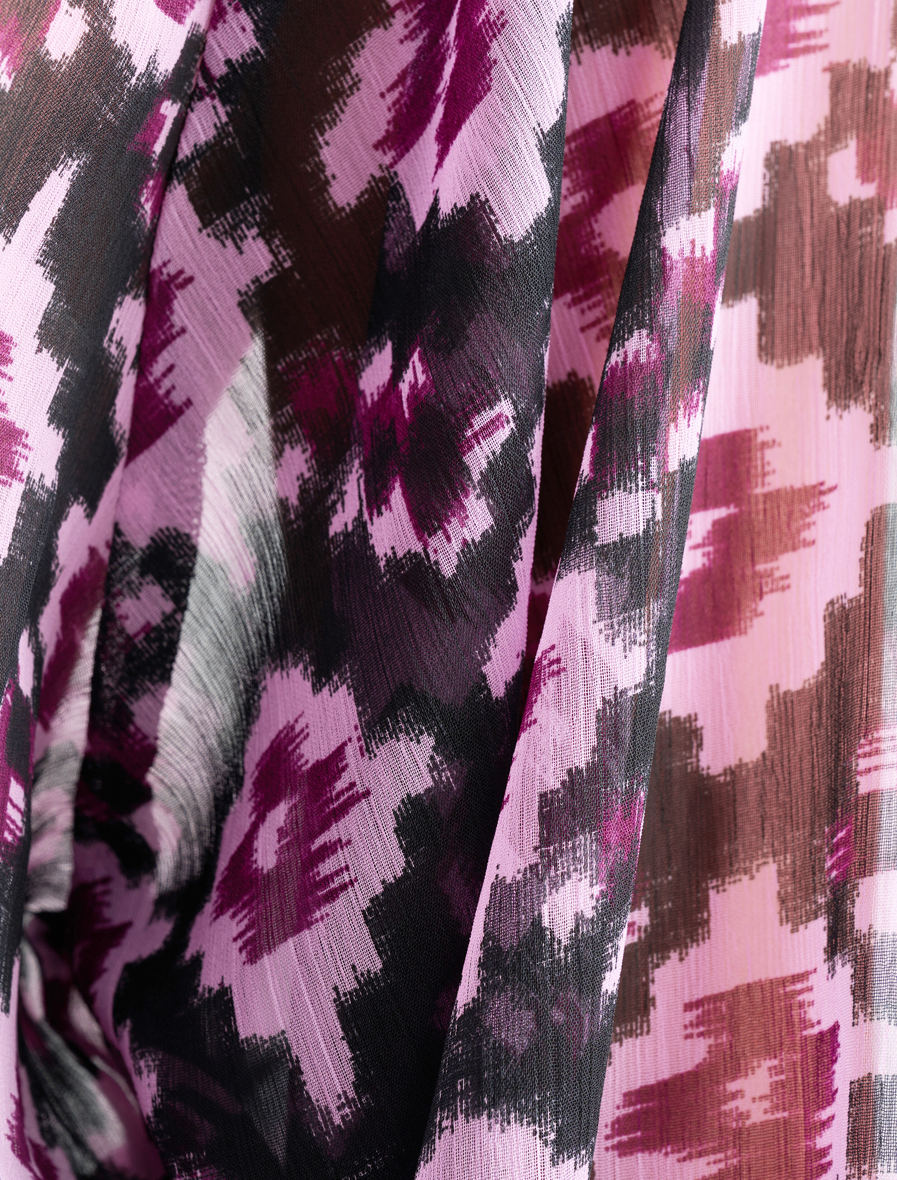 Printed Chiffon Jurk Zwart/Paars SHOEBY WOMEN