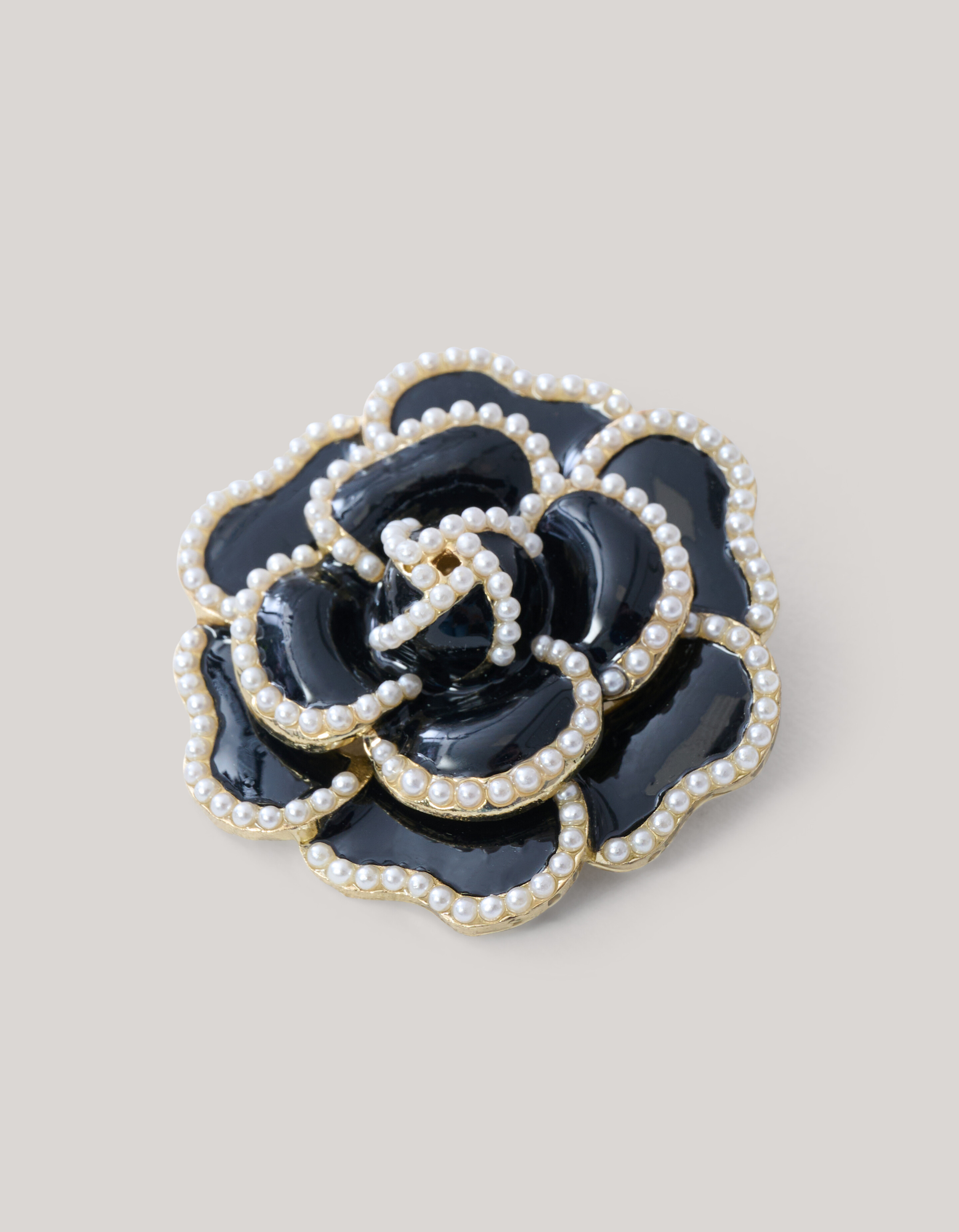 Fancy Bloem Broche Zwart SHOEBY ACCESSOIRES