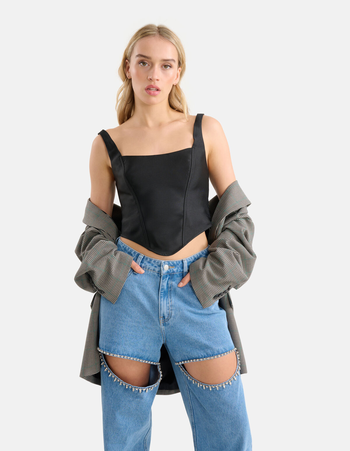 Cropped Top Zwart SHOEBY WOMEN